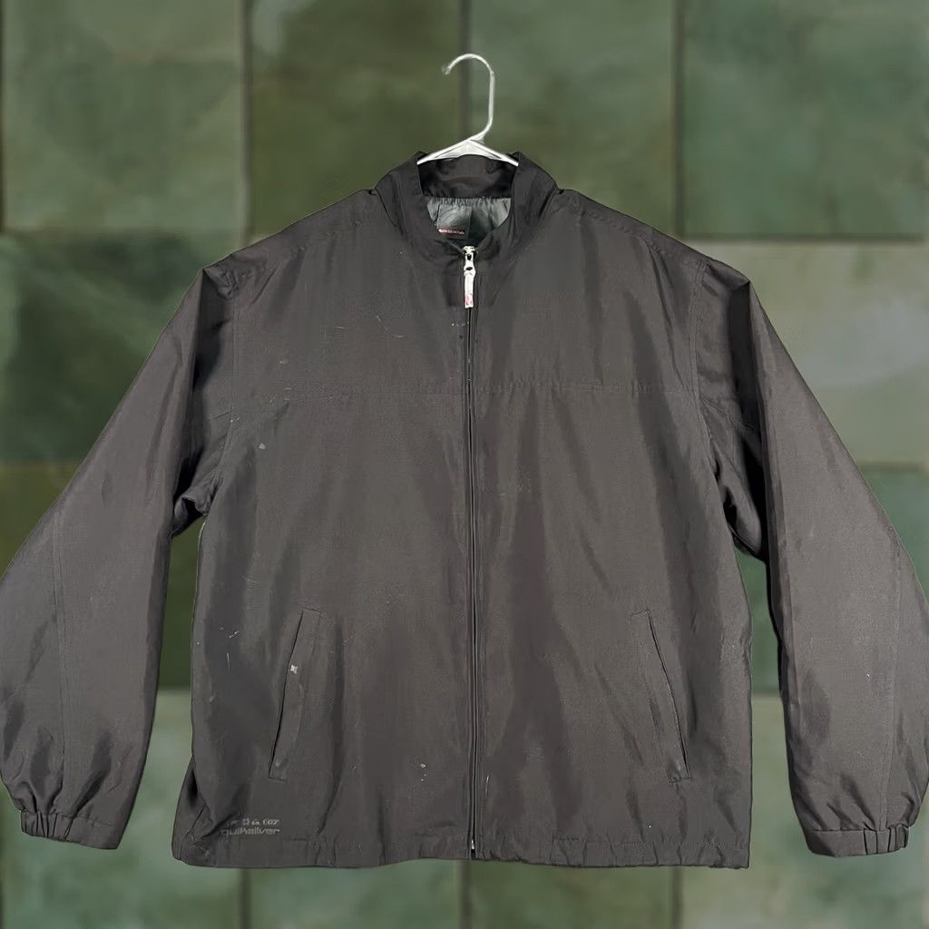 Quiksilver VINTAGE Quiksilver Jacket Mens XL Black Full Zip Lightweight Windbreaker Surf Casual Mens XL Black Size US XXL / EU 58 / 5 - 1 Thumbnail