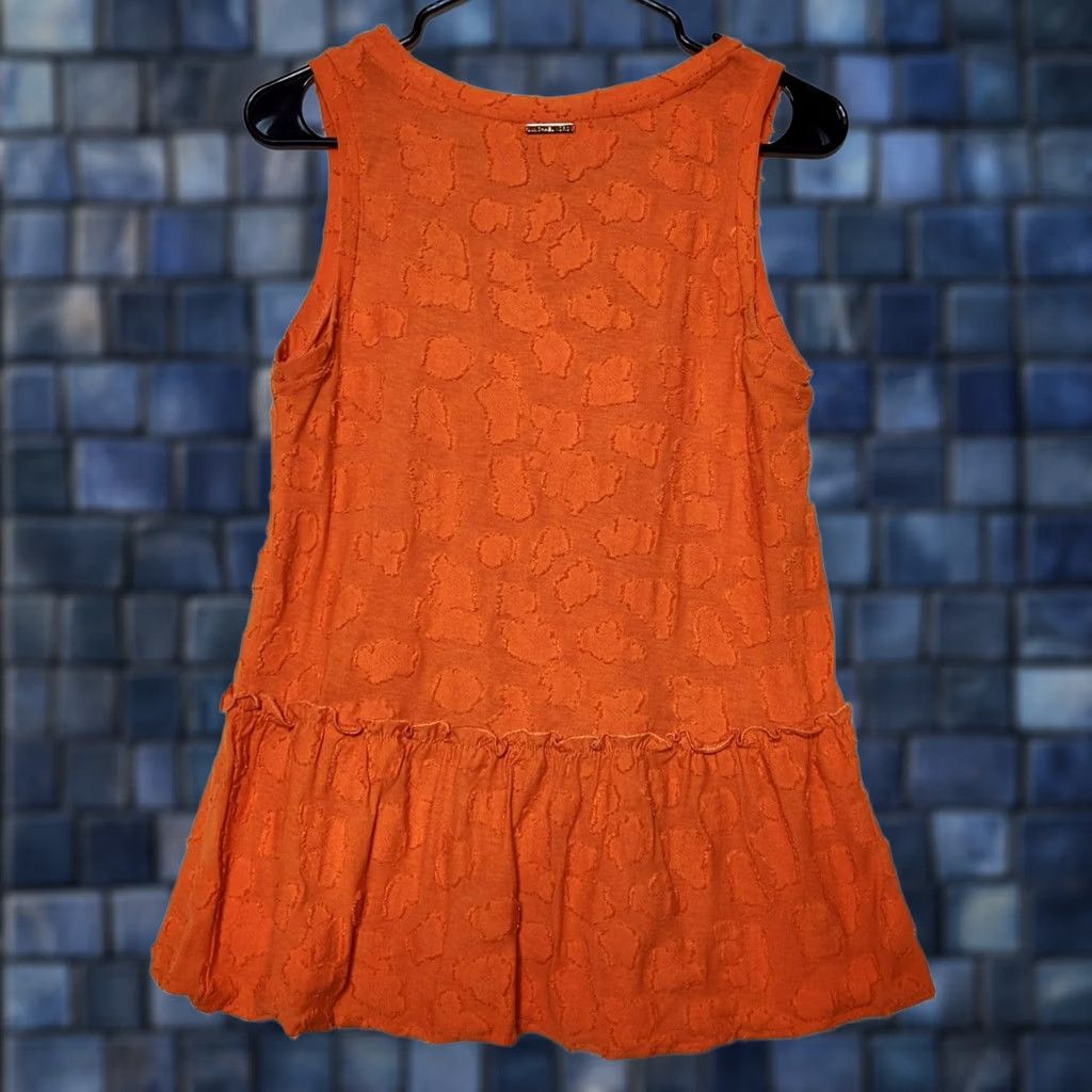Michael Kors Michael Kors Womens Tank Top Sleeveless Orange Ruffle Shirt M Size Size M / US 6-8 / IT 42-44 - 1 Thumbnail