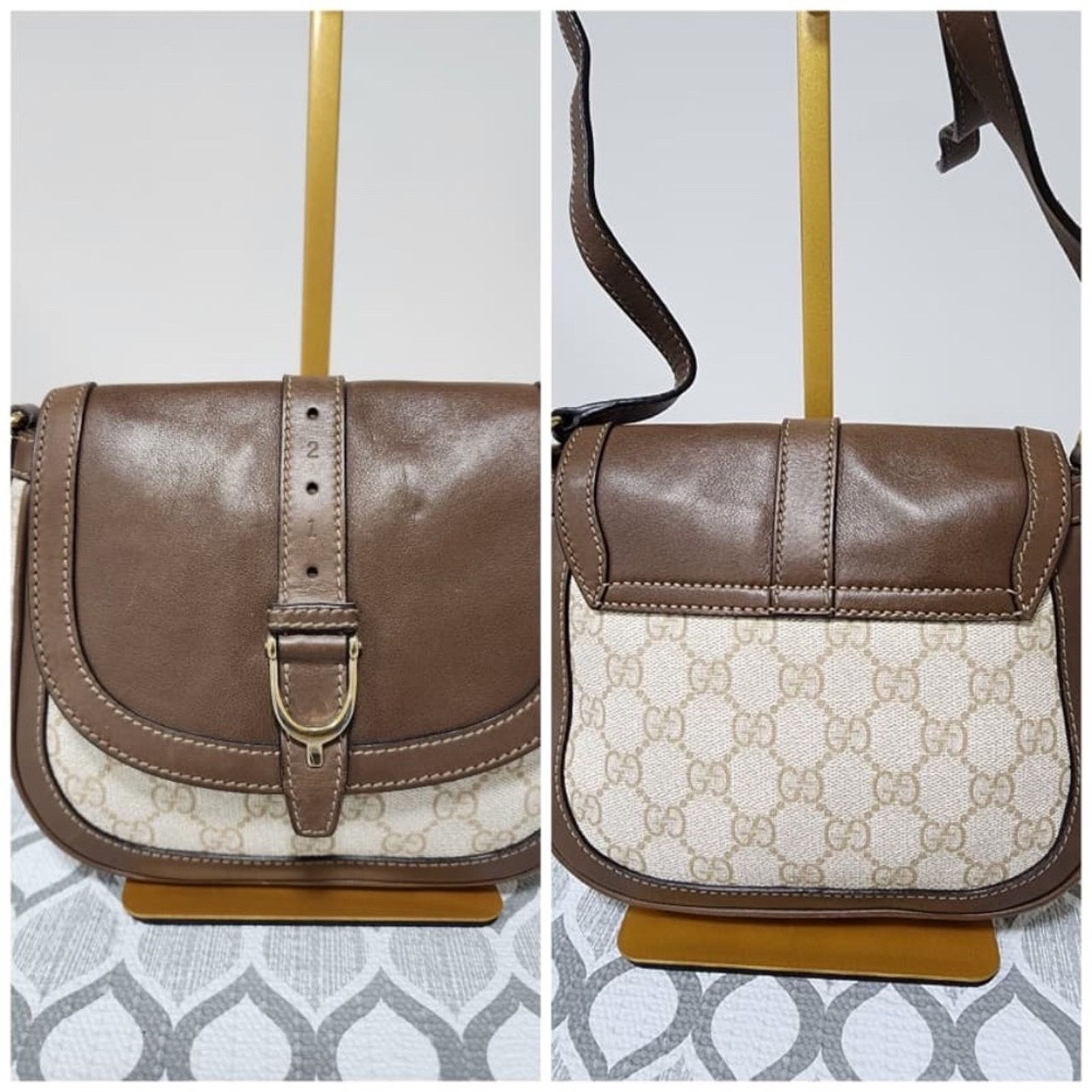 Gucci Authentc Gucci GG Supreme Shoulder/Crossbody Bag Brown/Cream Size ONE SIZE - 12 Thumbnail