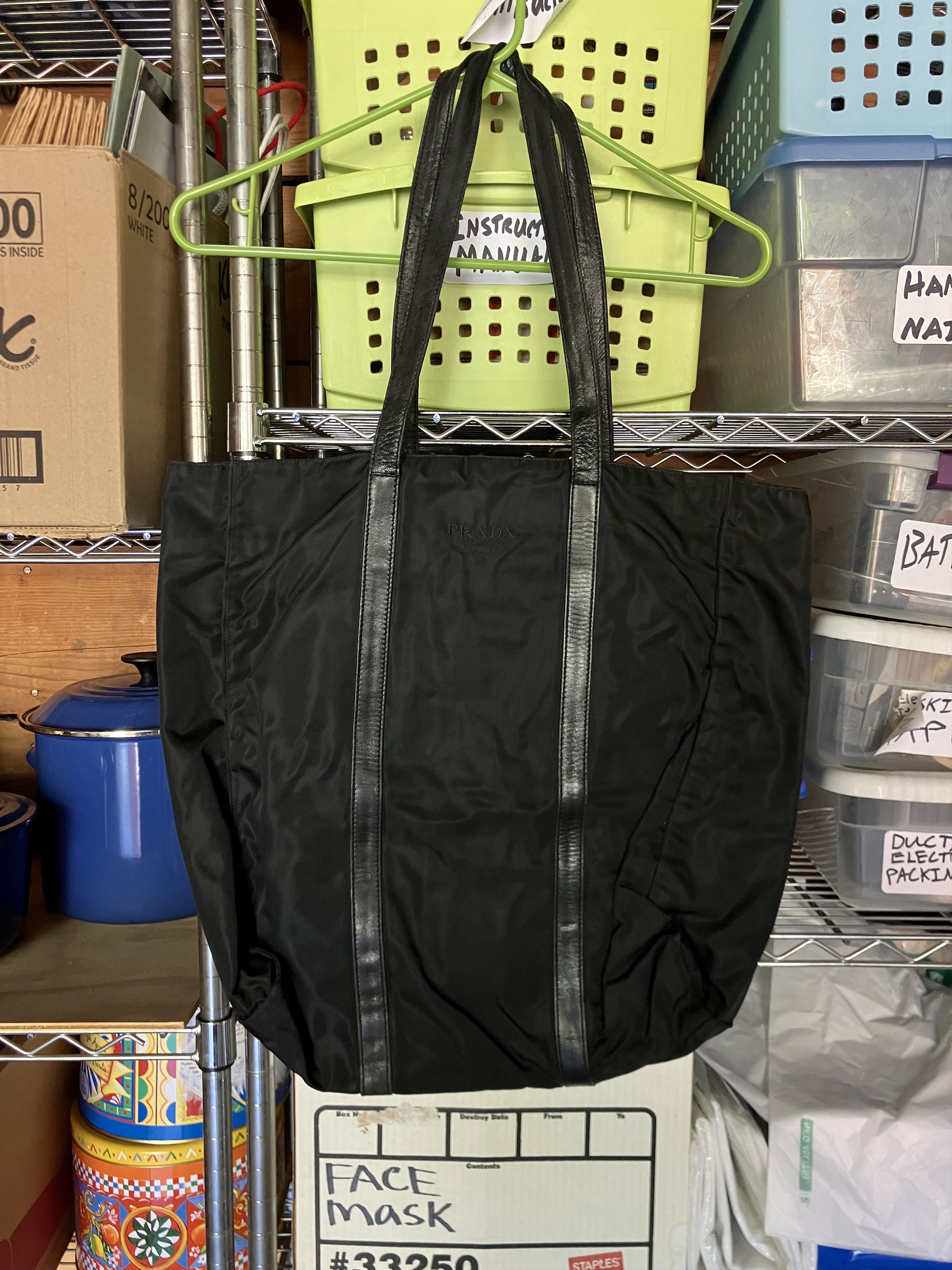 Prada 90s Prada Crest Logo Tessuto Tote Bag Size ONE SIZE - 1 Thumbnail