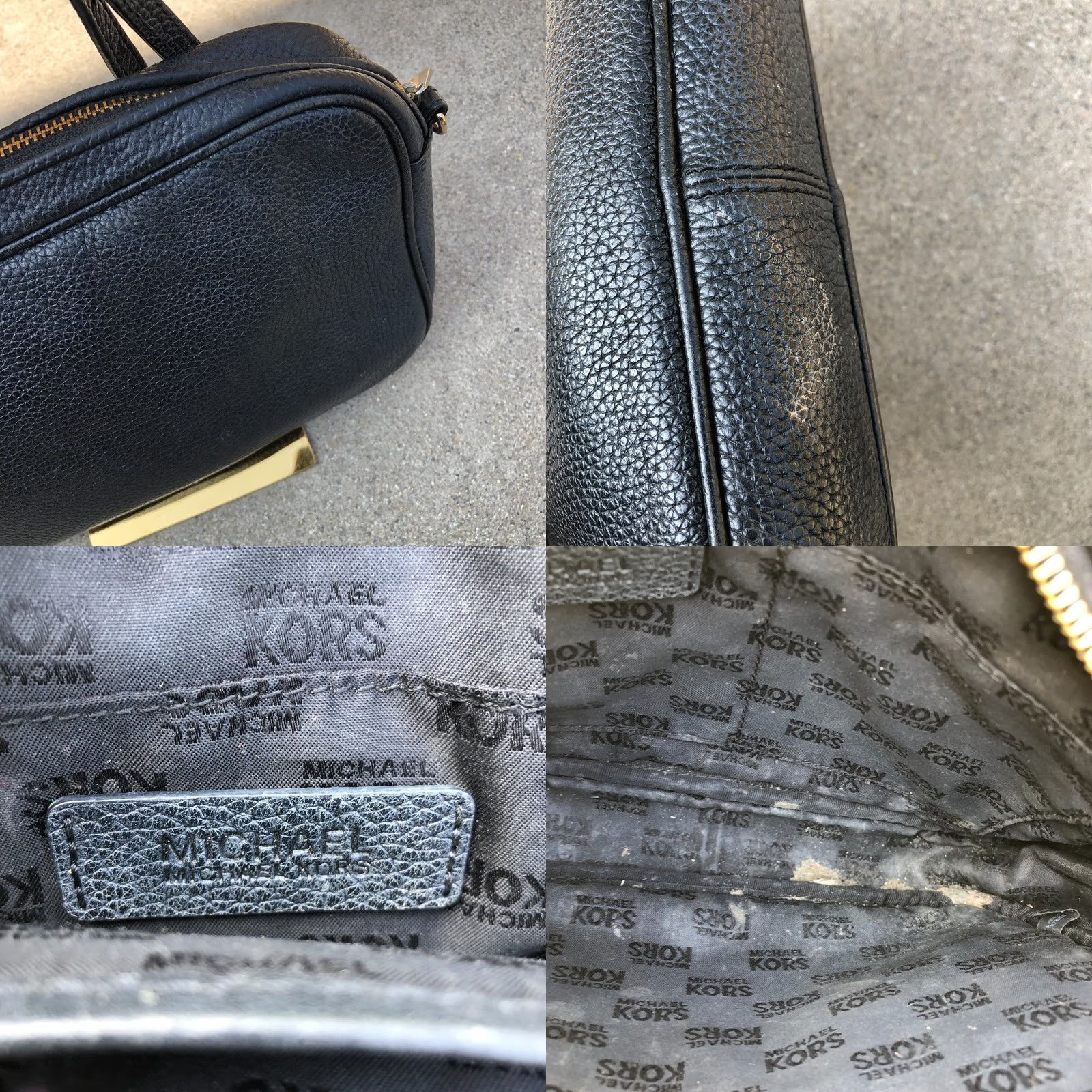 Michael Kors MICHAEL KORS Fulton Crossbody Purse Pebbled Leather Black Zipper Bag Small Women Crossbody Bag, Black, Pebbled Leather, 10W x 7H x 2D, Small Size ONE SIZE - 8 Thumbnail