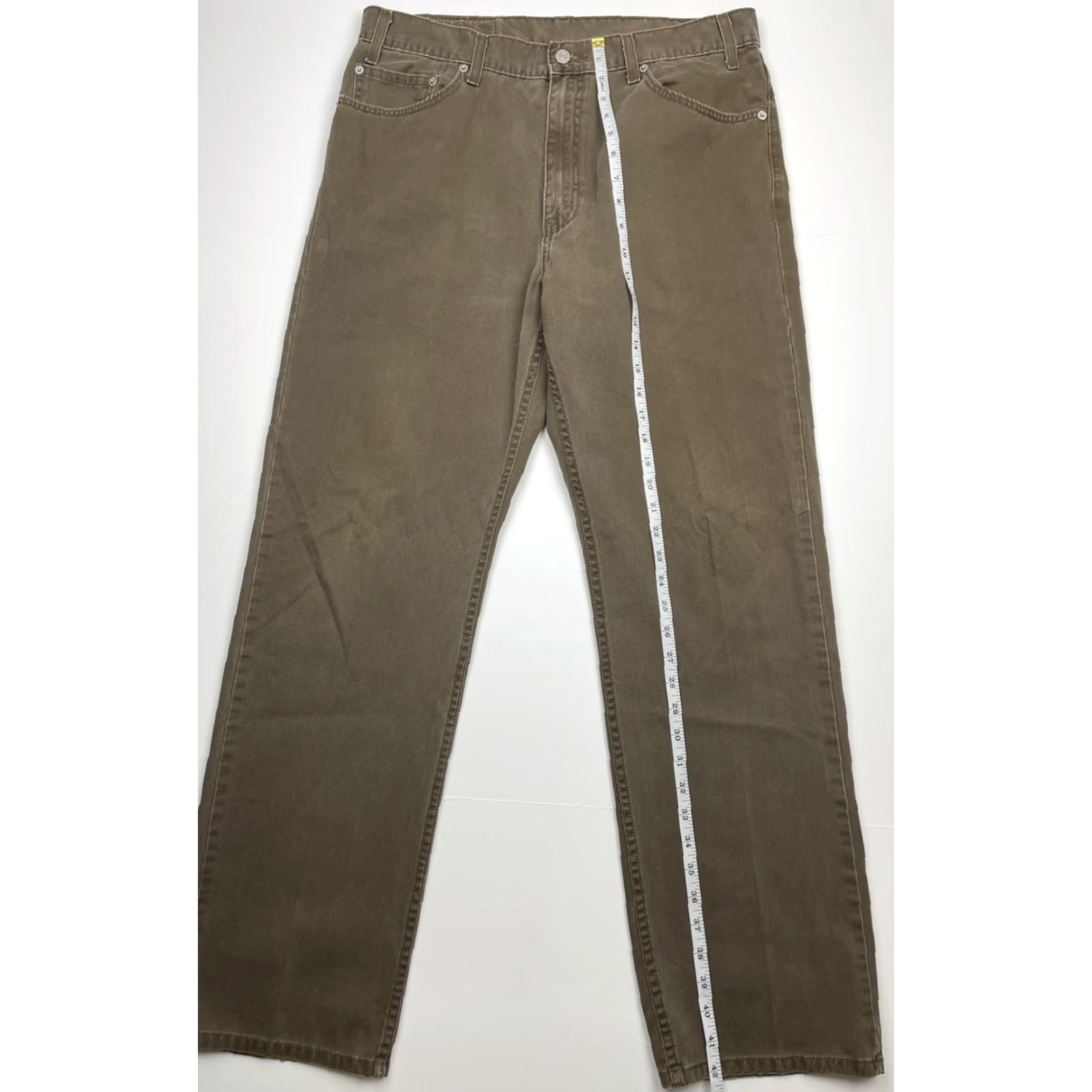 Levi's VINTAGE Levi's 505 Straight Leg Regular Fit Jeans Brown 34x32 Mens Men's 90s Size US 34 / EU 50 - 7 Thumbnail