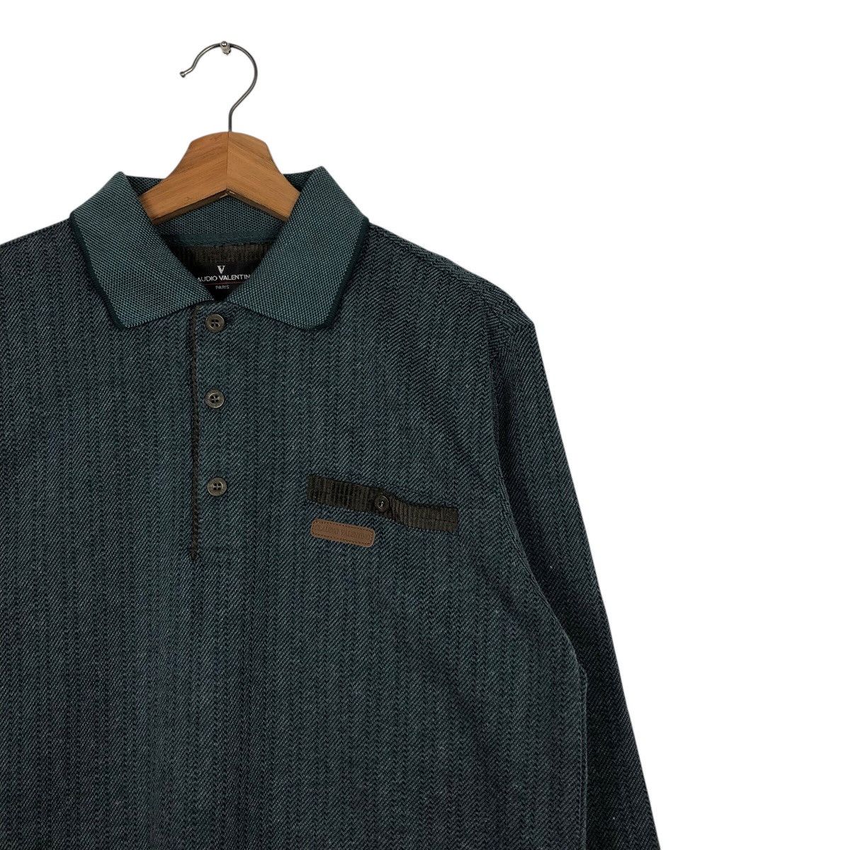 Japanese Brand × Vintage 📌Vintage Collar Sweatshirt Claudio Valentino Paris Size US L / EU 52-54 / 3 - 7 Thumbnail