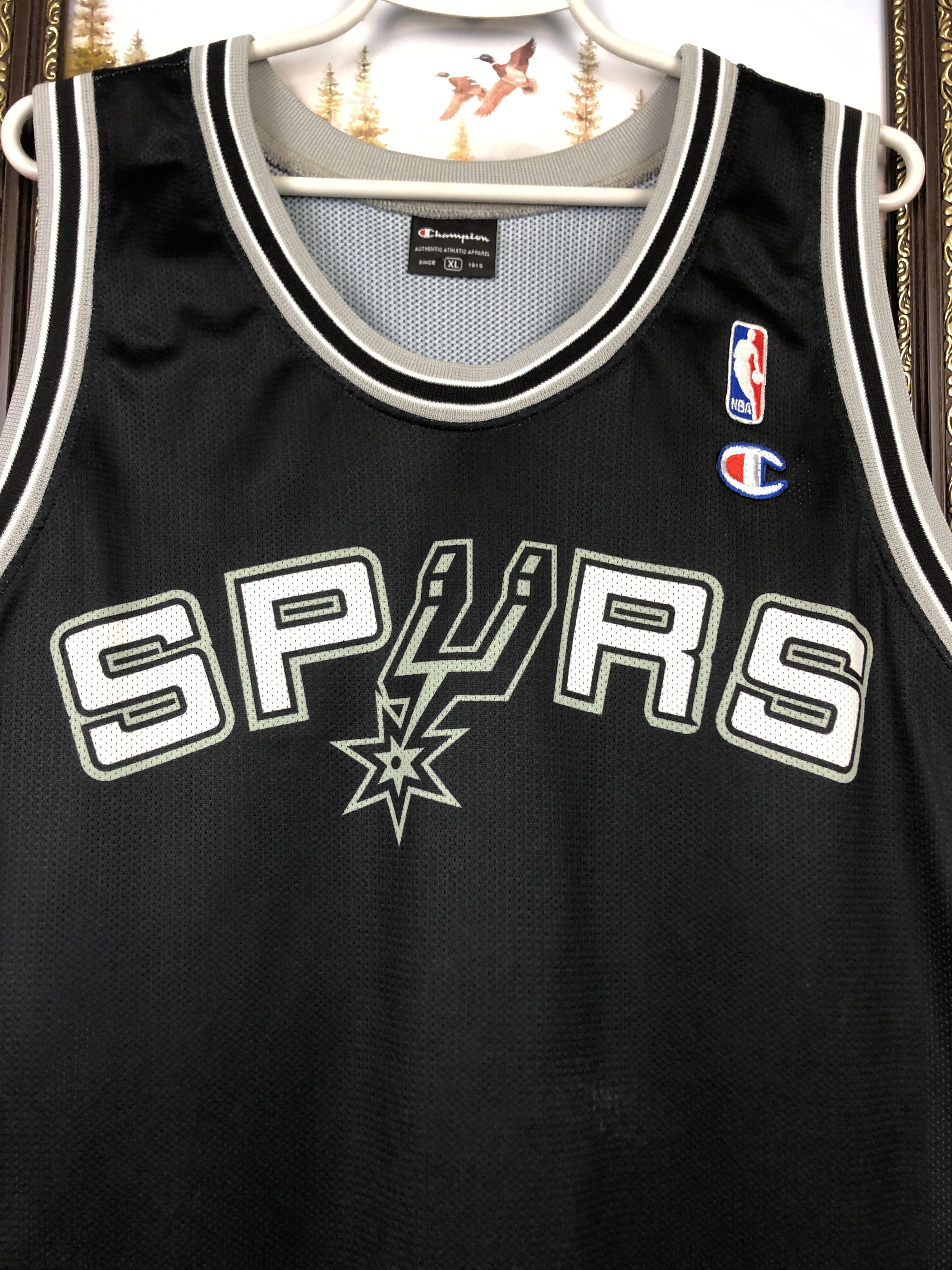 Champion Vintage Champion San Antonio Spurs NBA Jersey Black Shirt Size US XL / EU 56 / 4 - 3 Thumbnail