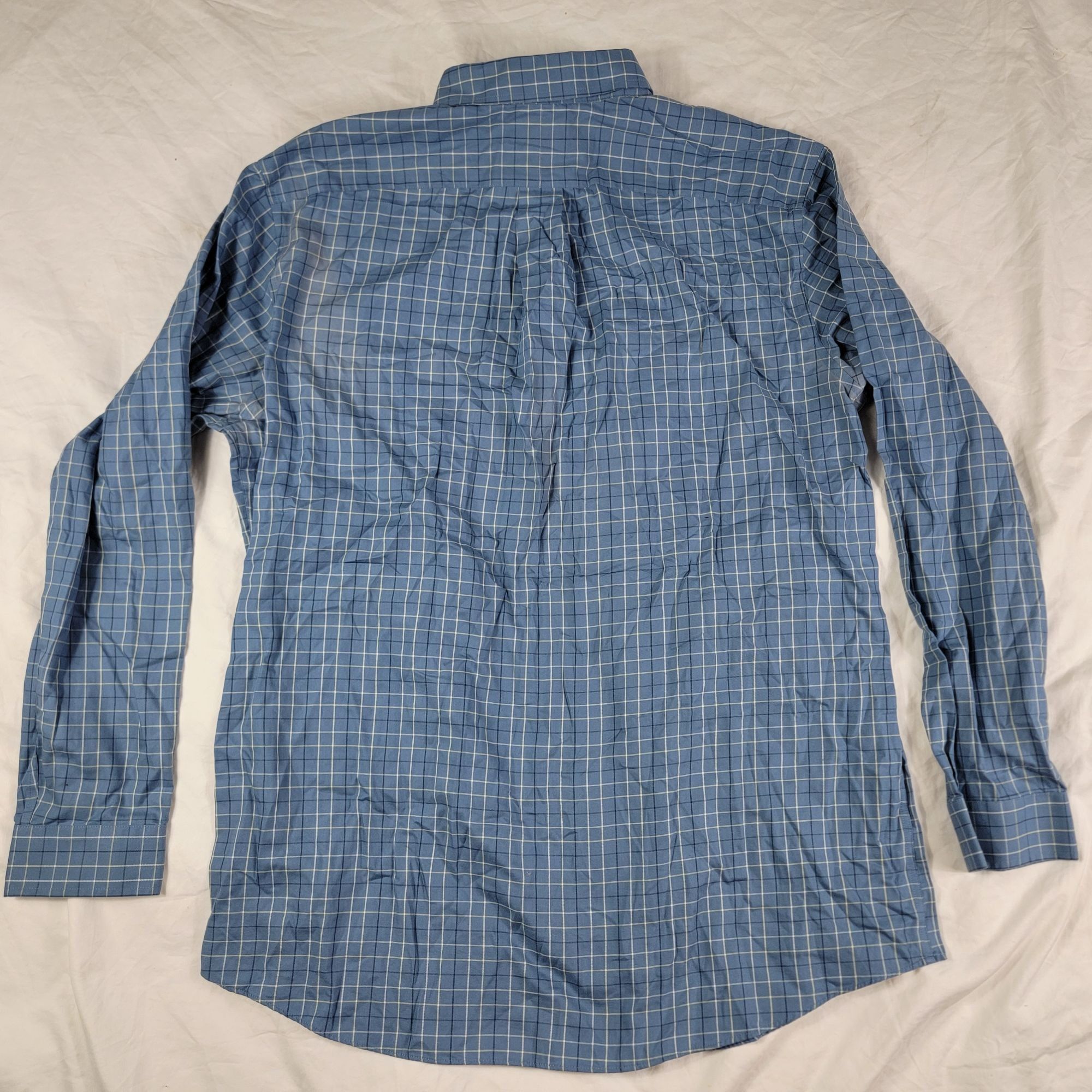 L.L. Bean LL Bean Mens XL Tall Blue Plaid Button Down Long Sleeve Shir Size US XL / EU 56 / 4 - 2 Thumbnail