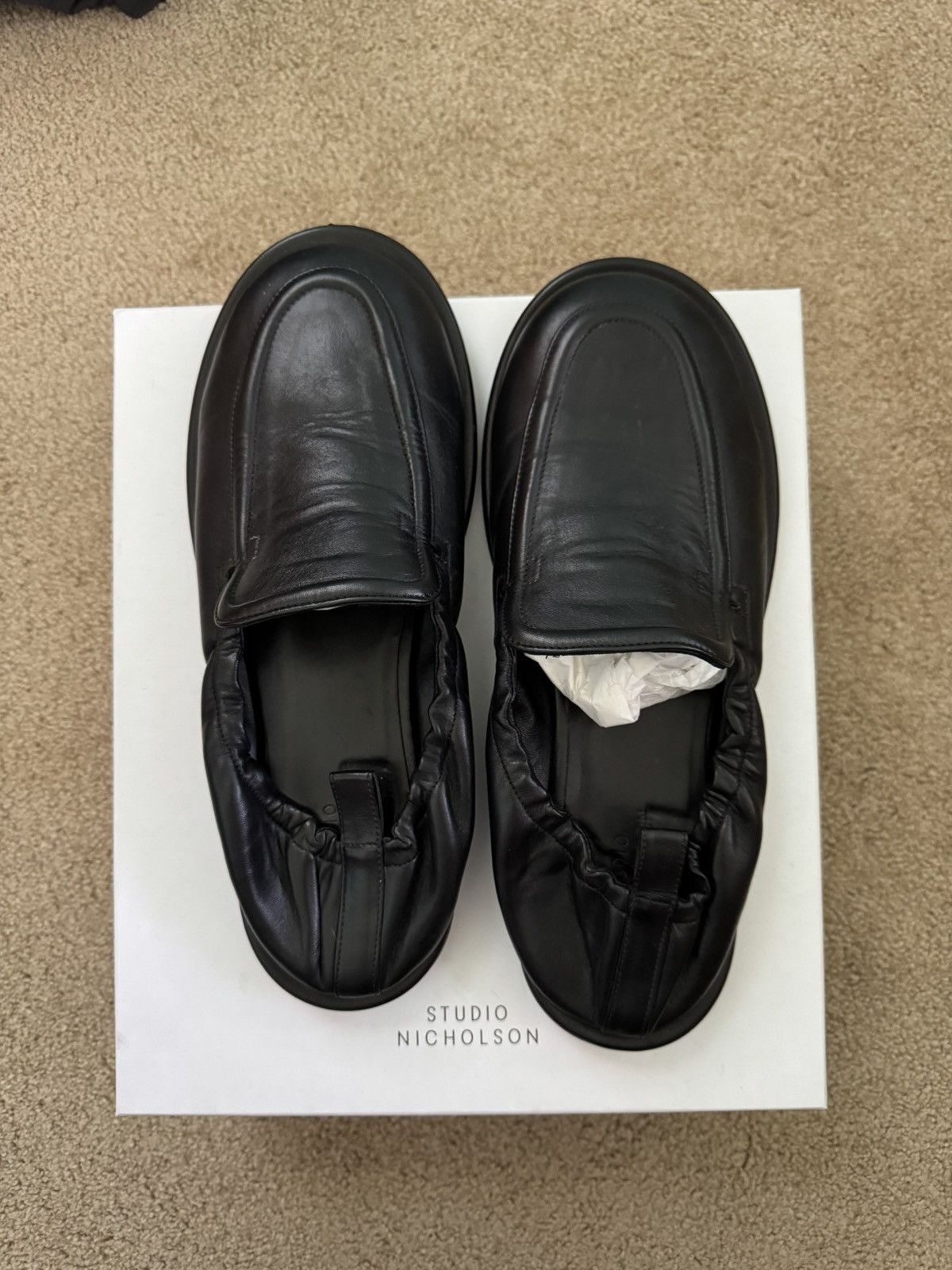Studio Nicholson Donovan Loafer | Size 44 | With Box And Bag in Black, Men's