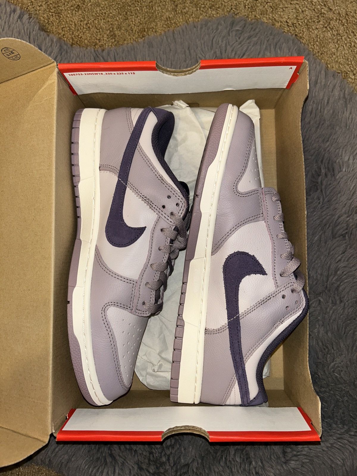 Nike NEW Nike Dunk Low ‘Light Violet’ ‘Dark Raisin’ SZ 11 Size US 11 / EU 44 - 2 Thumbnail