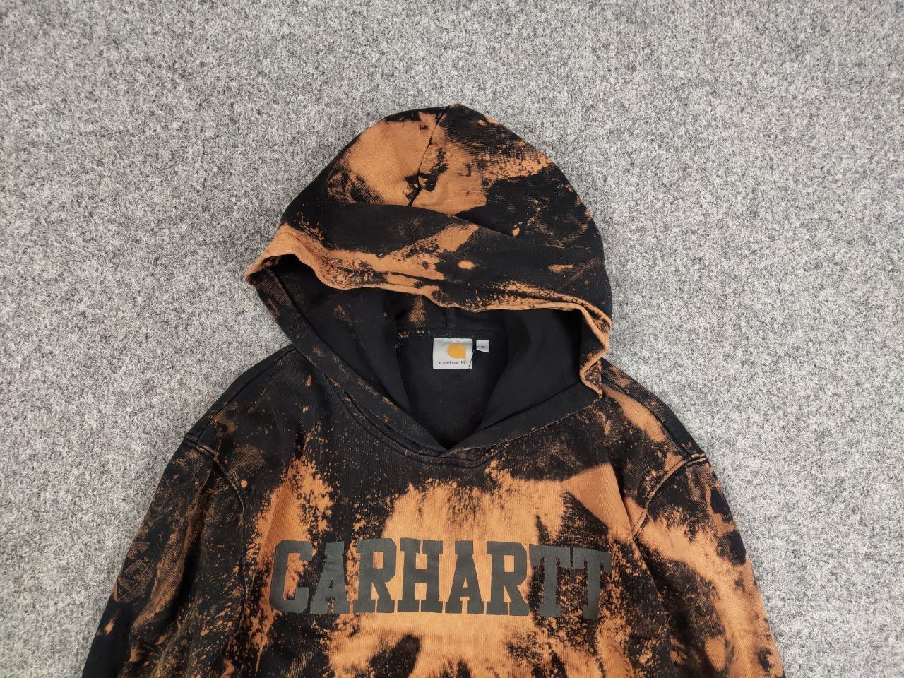 Carhartt Carhartt Tie-dye Black Logo college Hooded Sweat Vintage Size US M / EU 48-50 / 2 - 9 Thumbnail