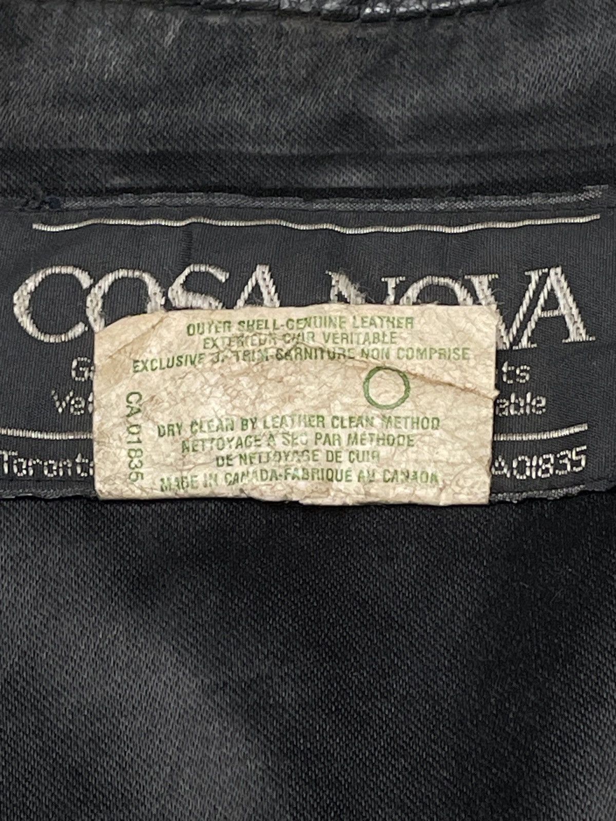 Vintage Vintage Brand Cosa Nova Double Collar Leather Jacket 1990s Size US L / EU 52-54 / 3 - 12 Thumbnail