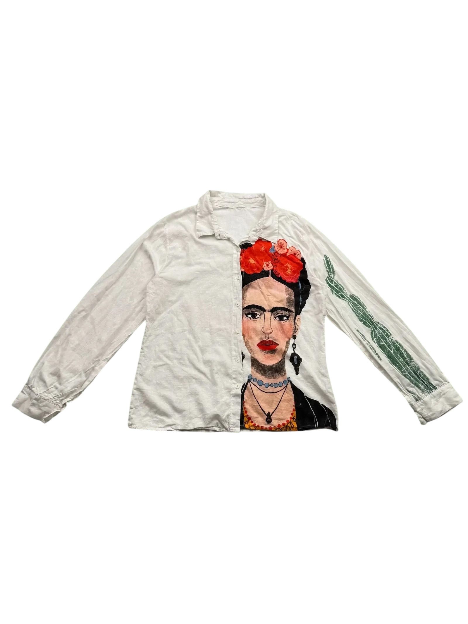 Other Vintage Blouse With Printed M87D15(E80)(V82) Size M / US 6-8 / IT 42-44 - 1 Thumbnail