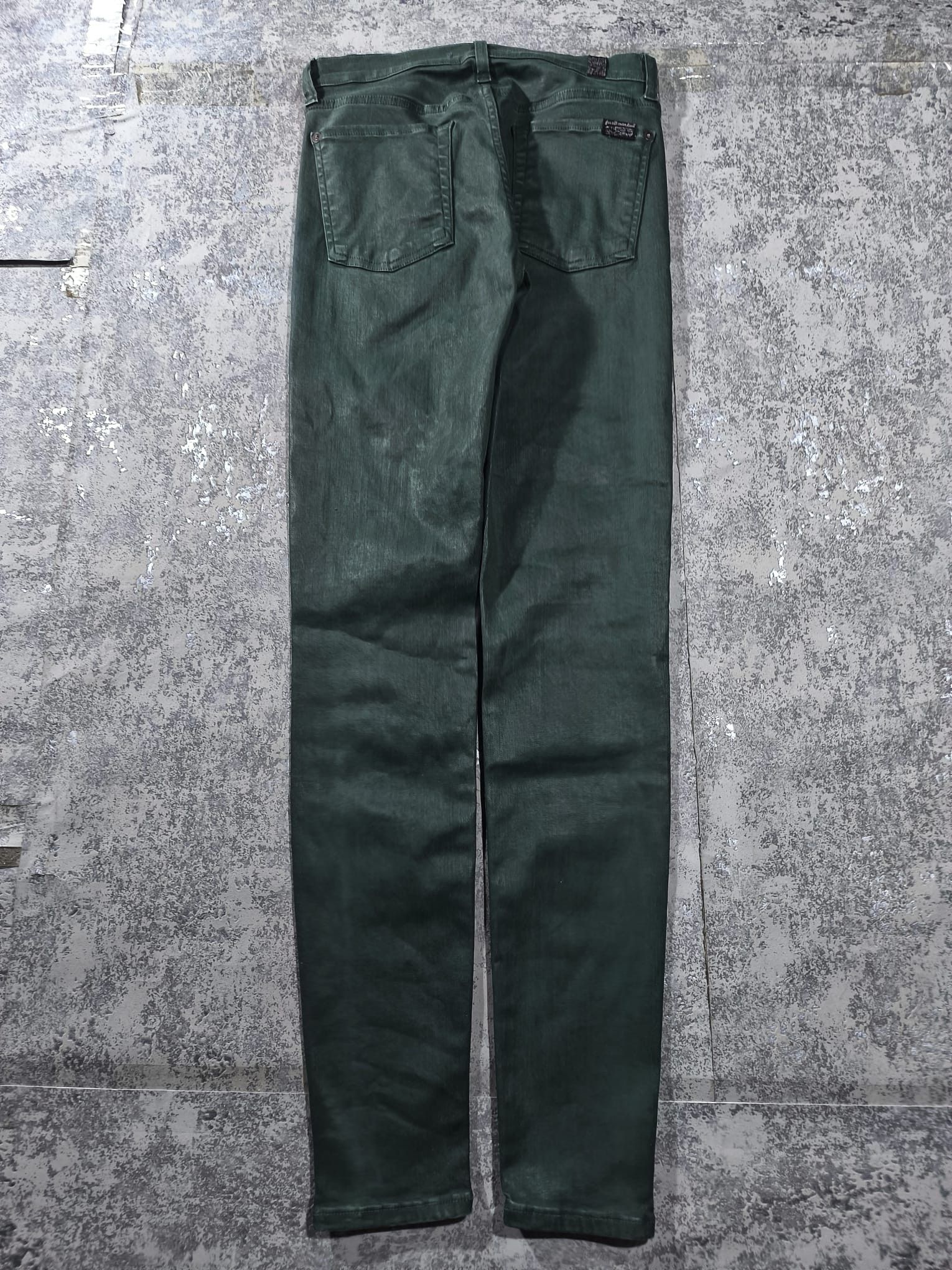 7 For All Mankind hedi slimane type skinny slim coated waxed jeans Size 27" / US 4 / IT 40 - 6 Thumbnail