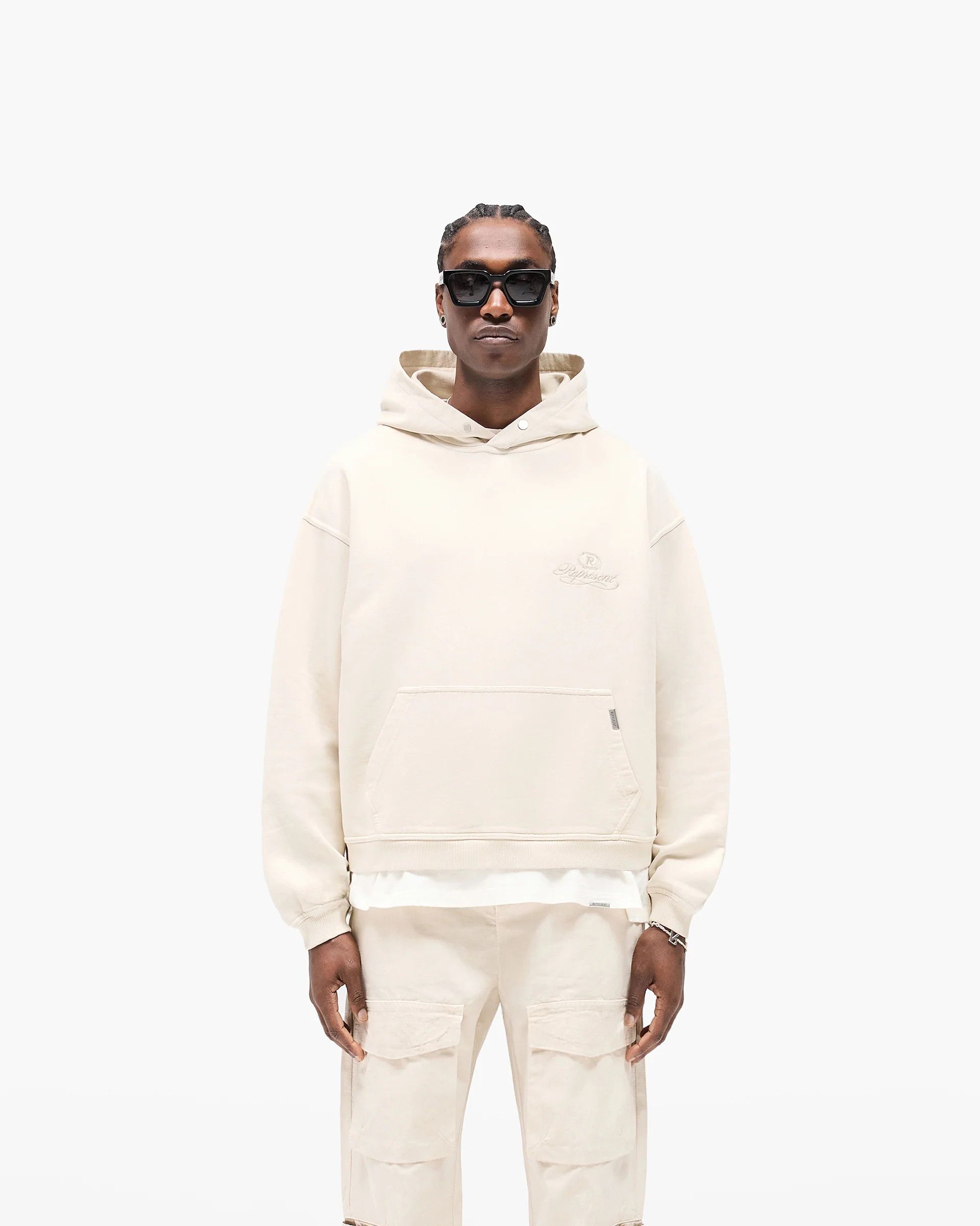Represent Clo. o1mle1125 Vintage Hoodie in Neutrals Size US M / EU 48-50 / 2 - 4 Thumbnail