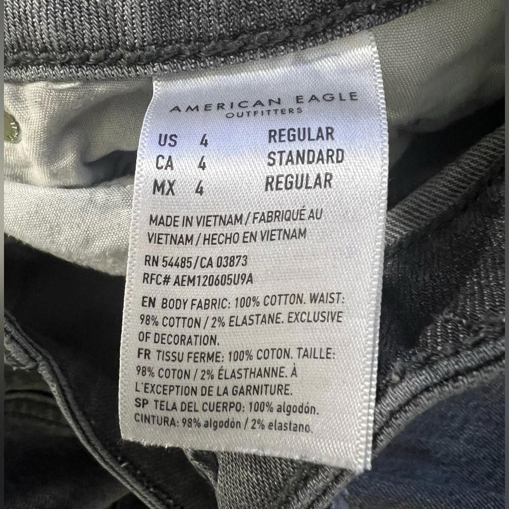 American Eagle Outfitters American Eagle Distressed Gray Jeans Size 27" / US 4 / IT 40 - 12 Thumbnail