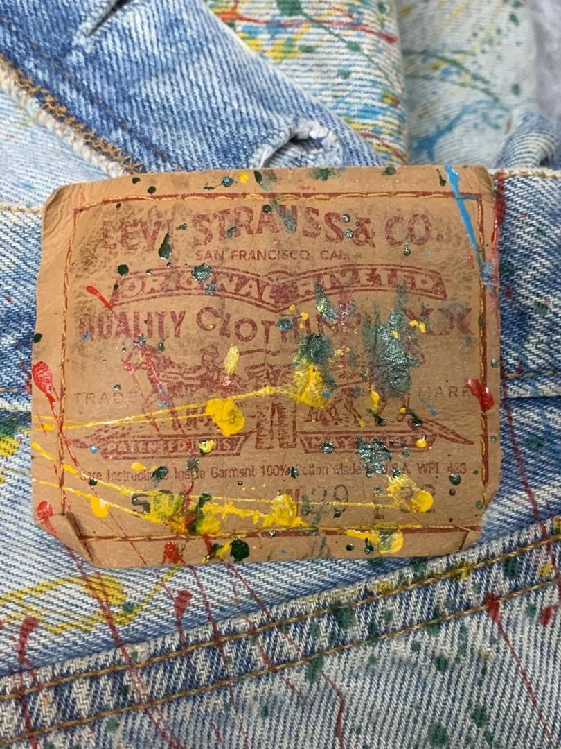 Levi's Vintage Clothing Vintage Levi’s 501 Painting Denim Size 29" - 4 Thumbnail