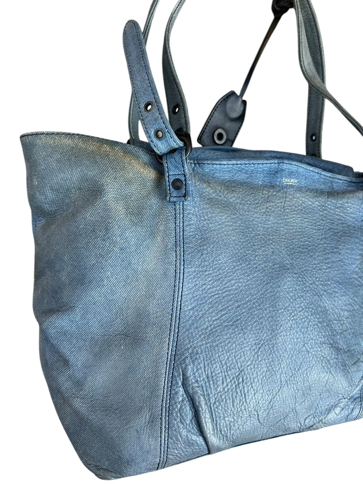 Leather DECADE Japan Distress Dirty Patina Leather Bag Tote Size ONE SIZE - 7 Thumbnail