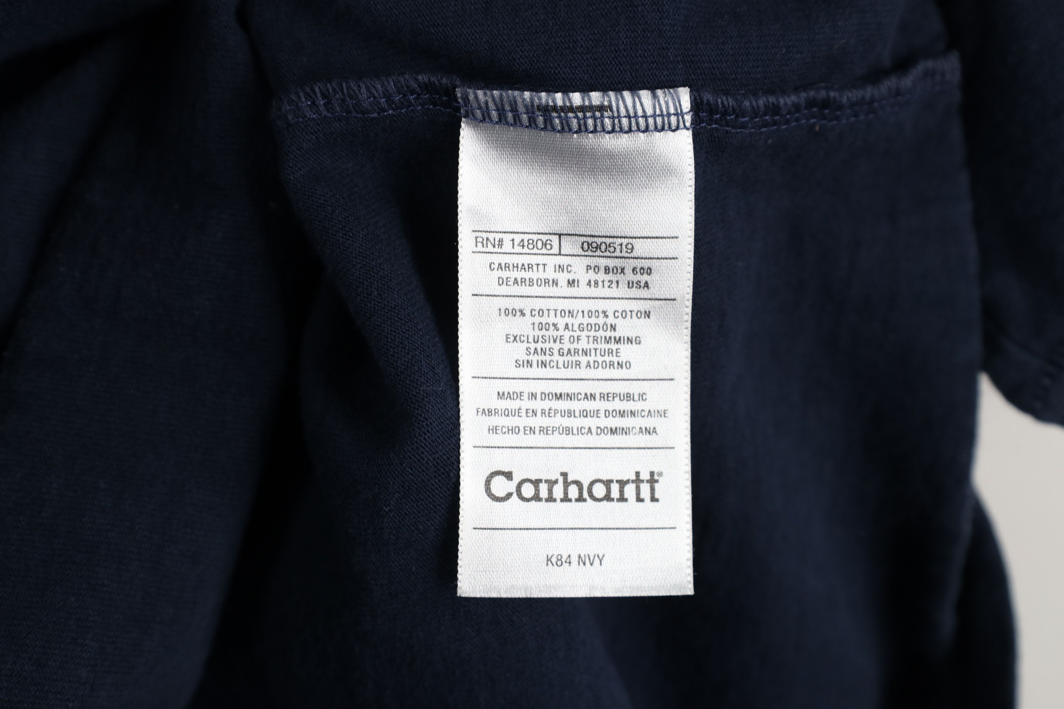 Carhartt × Vintage Vintage Carhartt Spell Box Logo Pocket Henley T-Shirt Blue Size US L / EU 52-54 / 3 - 14 Thumbnail