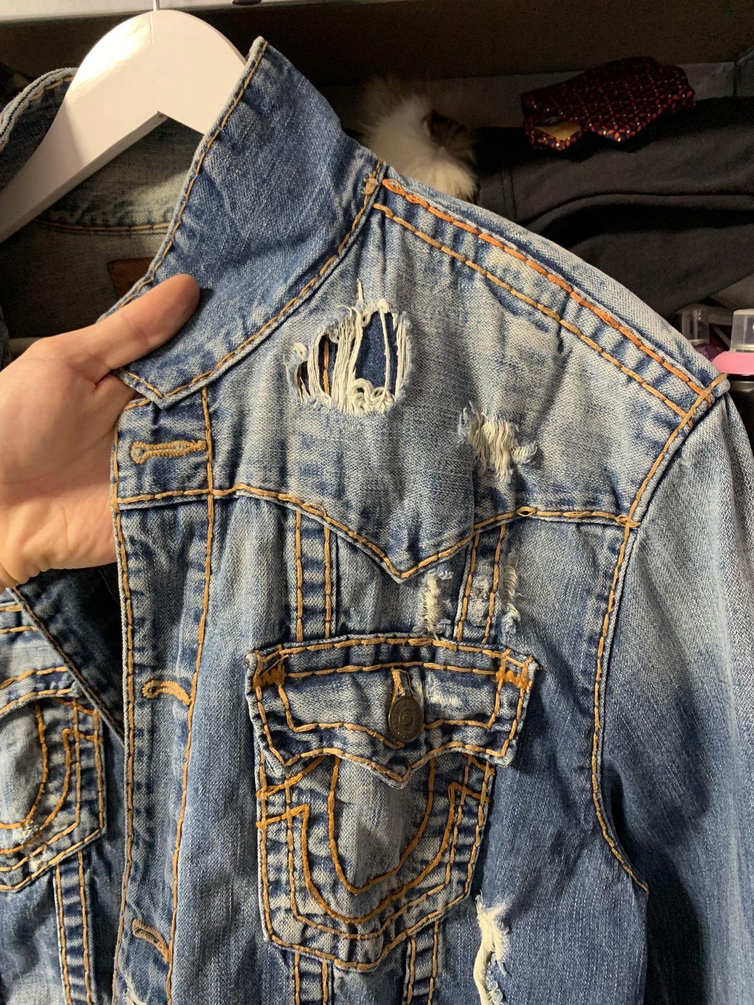 True Religion True Religion Trucker Jean Jacket Jimmy Super T Mens 3XL Size US XL / EU 56 / 4 - 8 Thumbnail