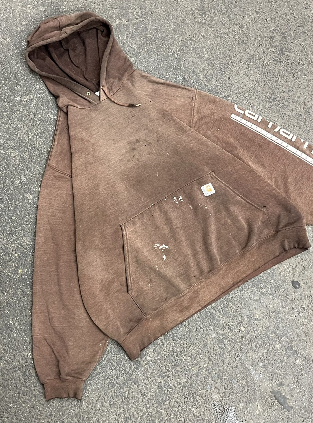 Carhartt × Vintage Carhartt boxy fit sun faded mocha brown earth tone hoodie hype Size US XXL / EU 58 / 5 - 2 Thumbnail