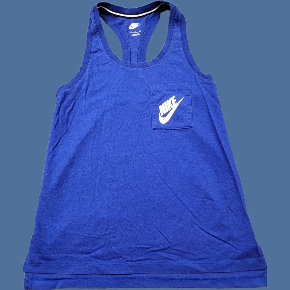 Nike Nike Tank Womens Small Blue Racerback Athletic Sports Shirt Size S / US 4 / IT 40 - 1 Thumbnail