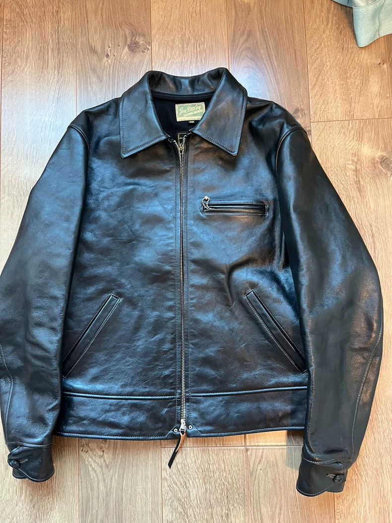 サイズ34JoeMcCoy wayward 30s sports jacket The Real McCoy's COOPER 30S SPORTS JACKET - BLACK HORSEHIDE
