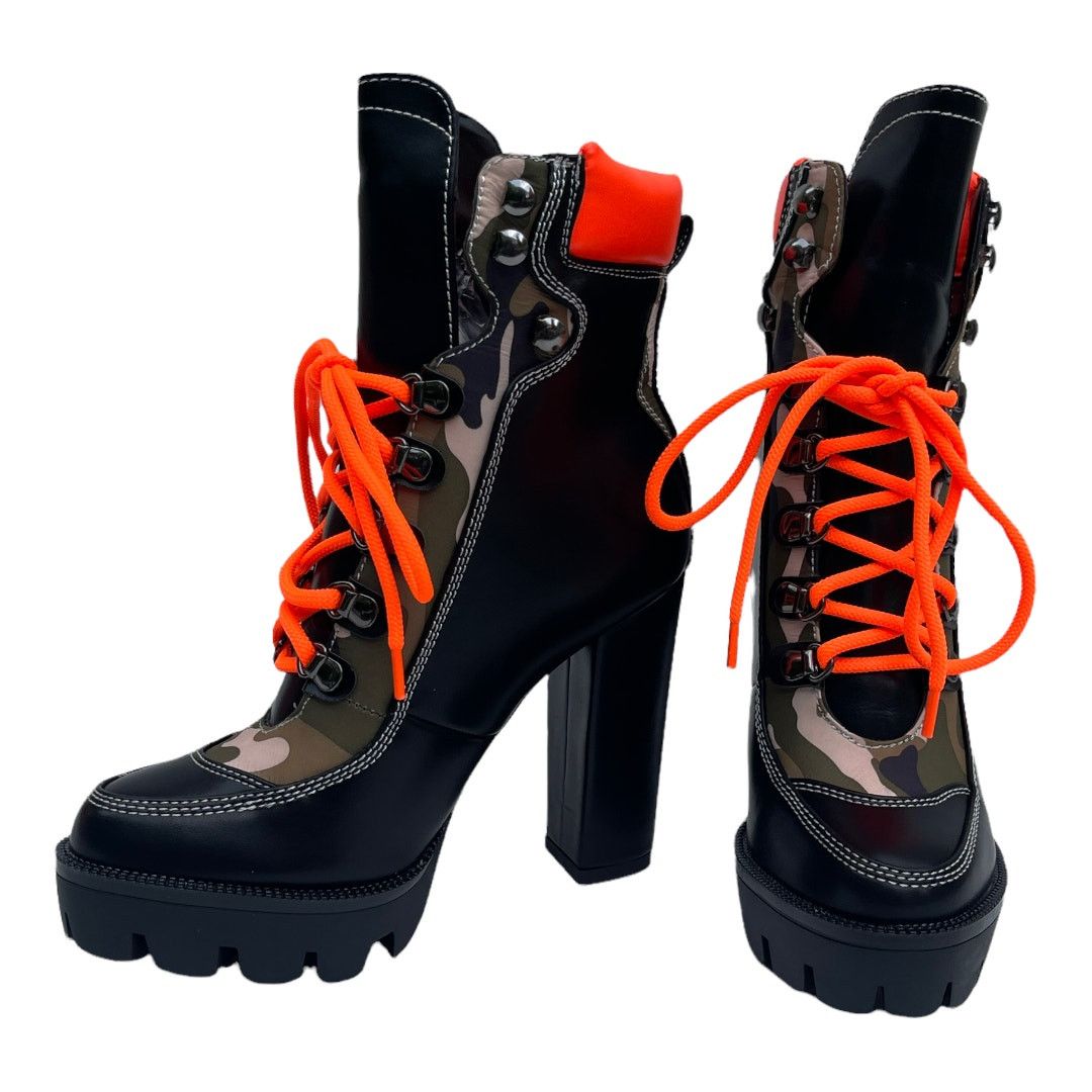 Azalea Azalea Wang Camouflage Lace Up Block Heeled Platform Boots 8 Size US 8 / IT 38 - 5 Thumbnail