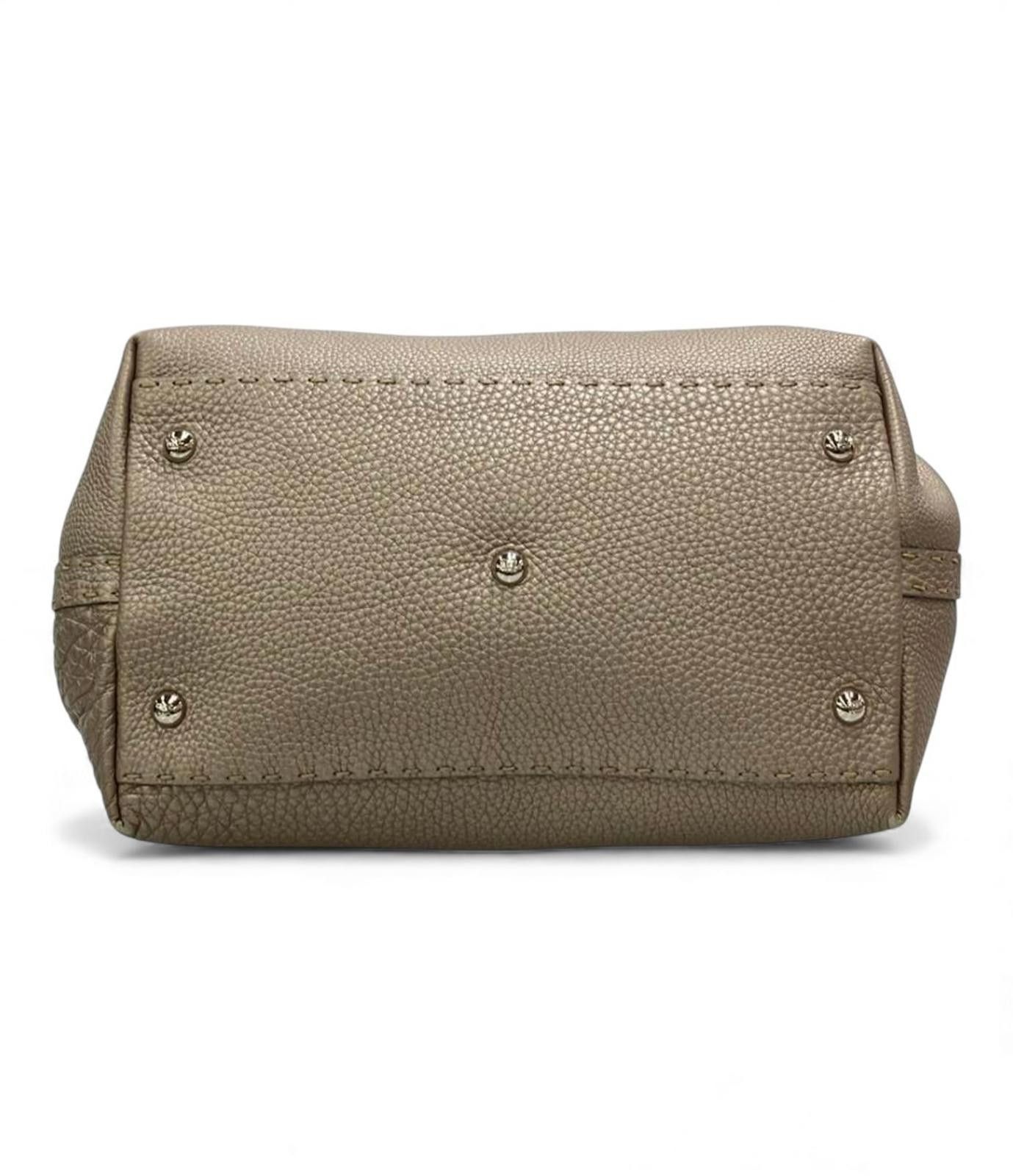 Fendi Fendi - Taupe Pebbled Leather Handbag Size ONE SIZE - 5 Thumbnail