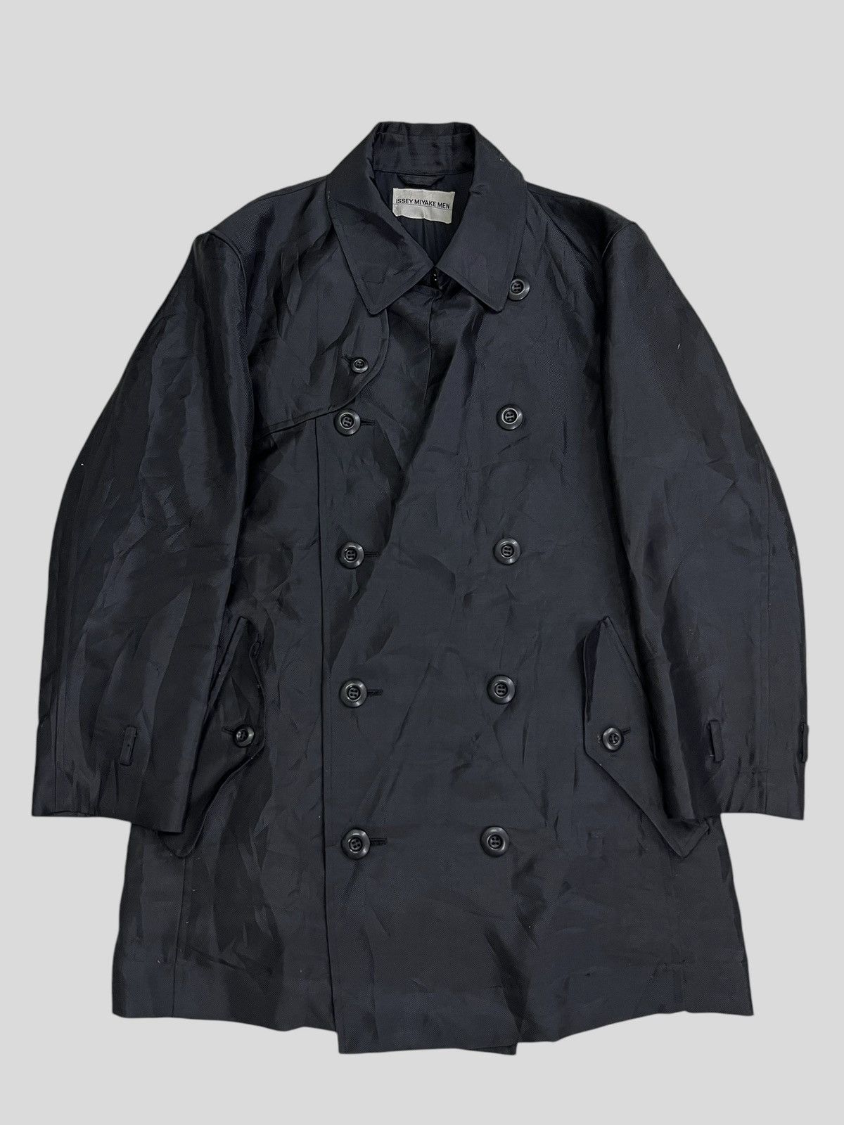 🔥 1997 ISSEY MIYAKE MEN DOUBLE BREASTED COAT MADE IN JAPAN