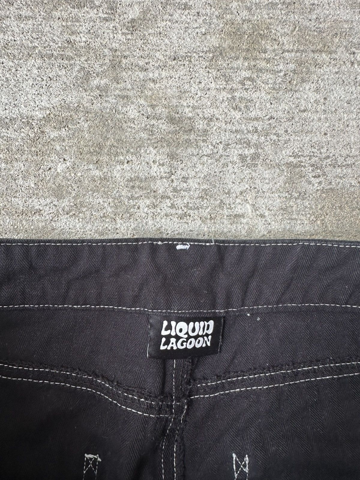 Other Black Contrast Stitch Double Knee Pants Size US 32 / EU 48 - 5 Thumbnail