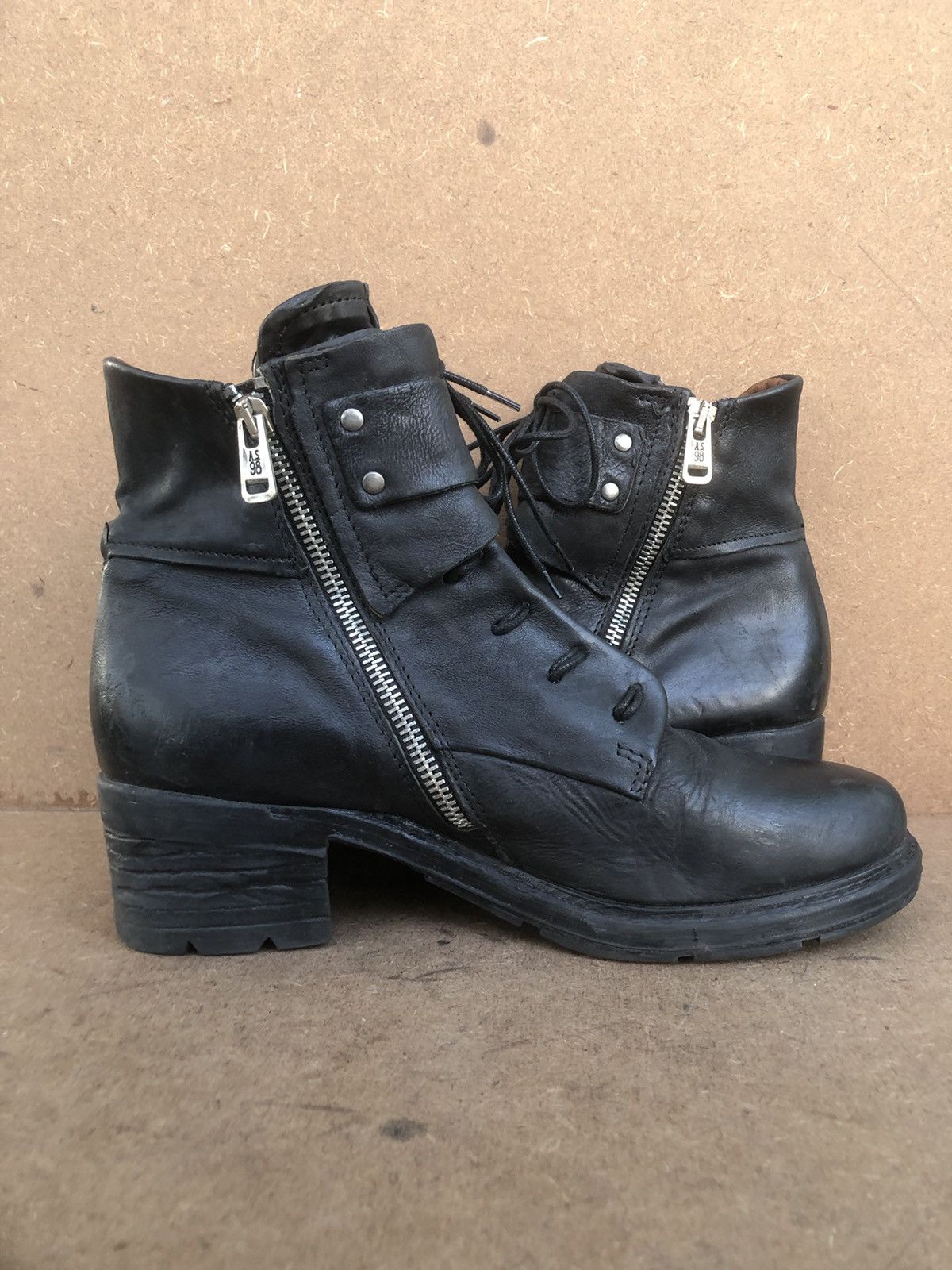 A.S.98 A.S 98 Black Calfskin Leather Women’s Boots Size 40 Size US 9 / IT 39 - 5 Thumbnail