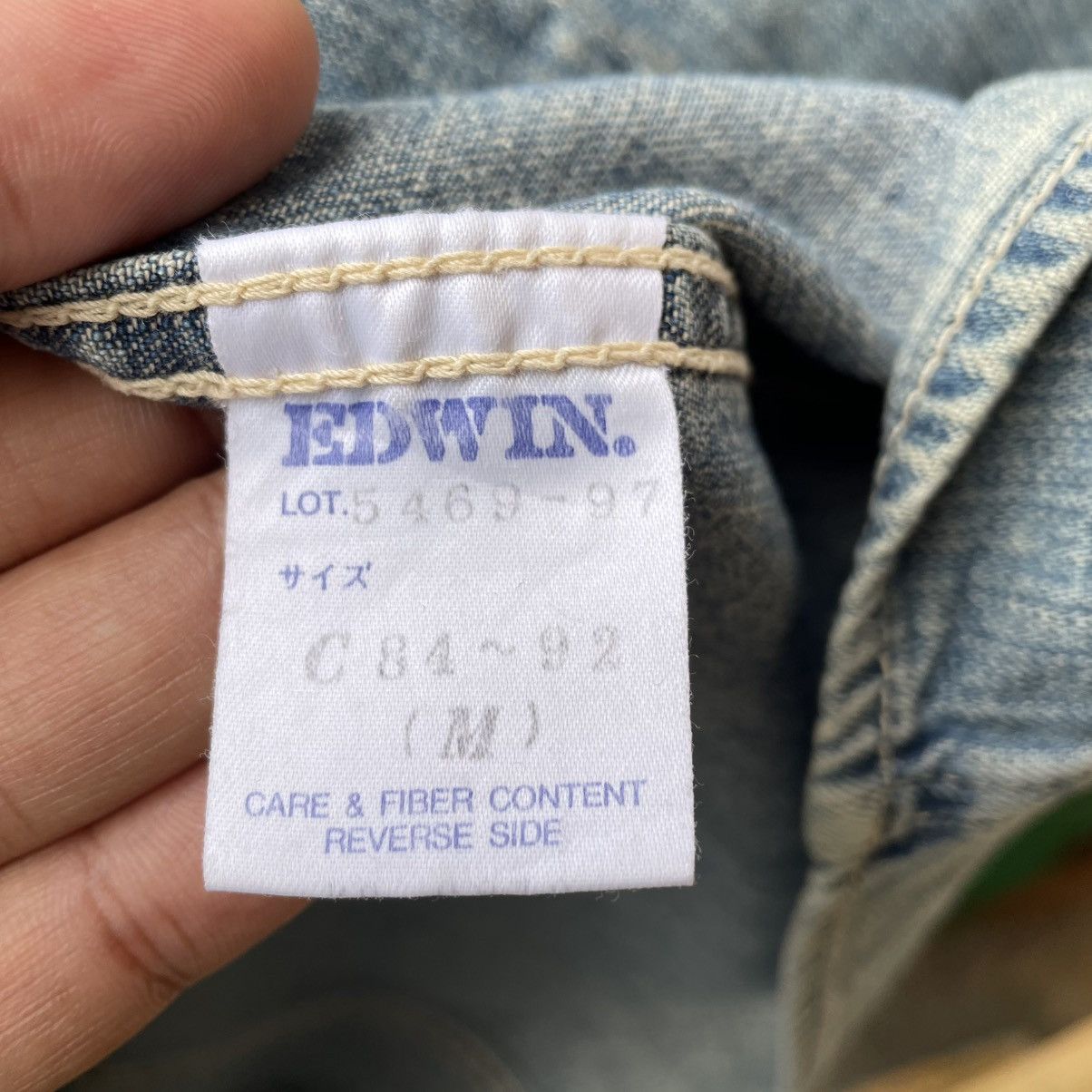 Edwin 🔥Vintage 1997 Edwin Stone Washed Workwear Chore Denim Jacket Size US M / EU 48-50 / 2 - 14 Thumbnail