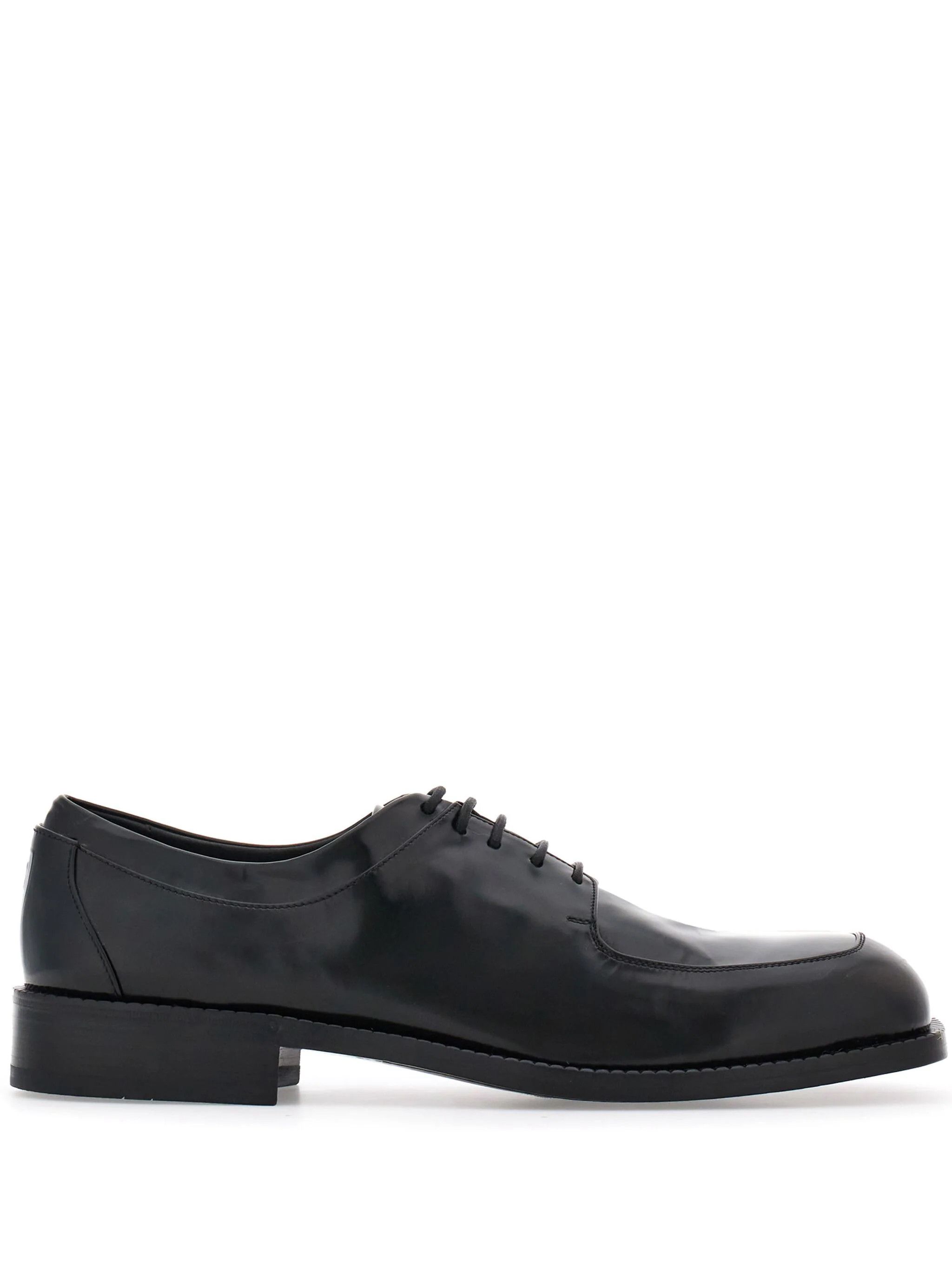 Salvatore Ferragamo o1s1rm0924 Square Toe Derby Shoes in Black Size US 10 / EU 43 - 1 Thumbnail