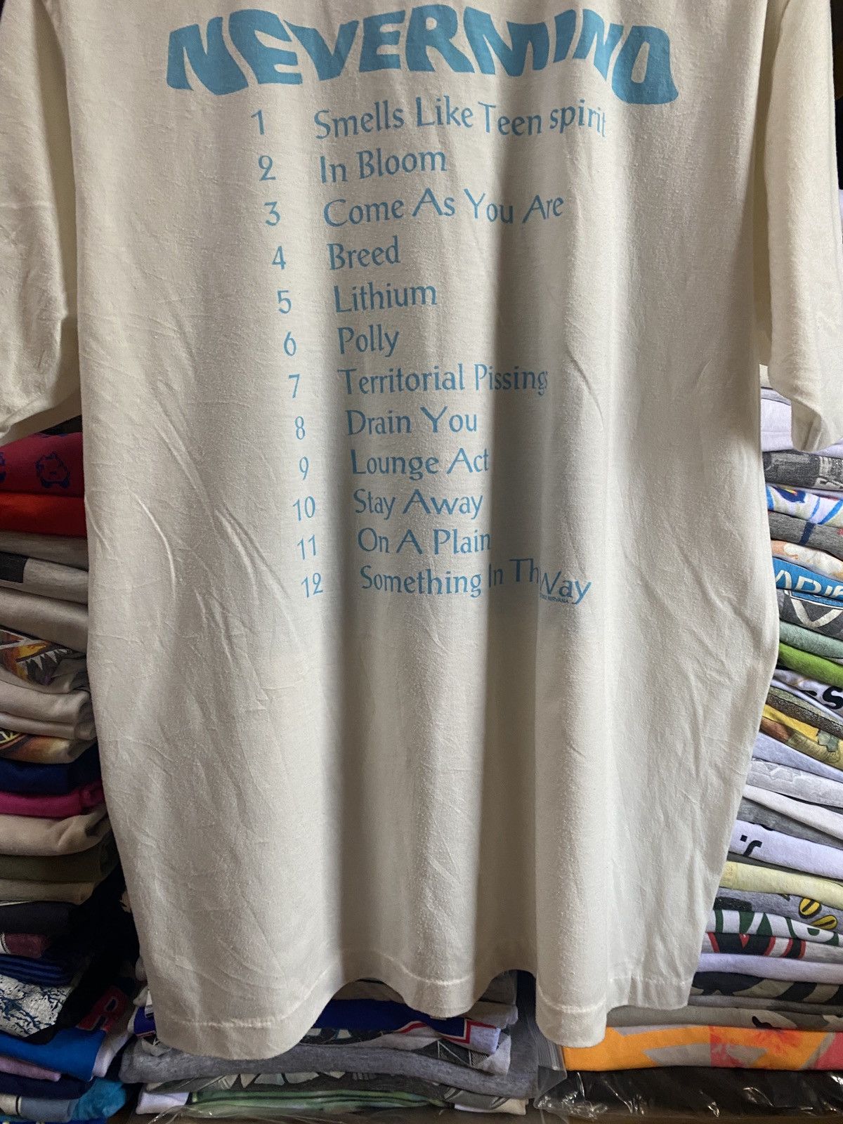 Band Tees × Nirvana × Vintage Vintage Distress NIRVANA “Nevermind” Masterpiece Grunge Tee Size US L / EU 52-54 / 3 - 13 Thumbnail
