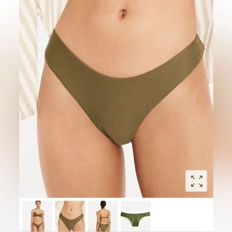 J.Crew NWT J. Crew Curved Waist Cheeky Bikini Bottoms Size S BC125 Size ONE SIZE - 3 Thumbnail
