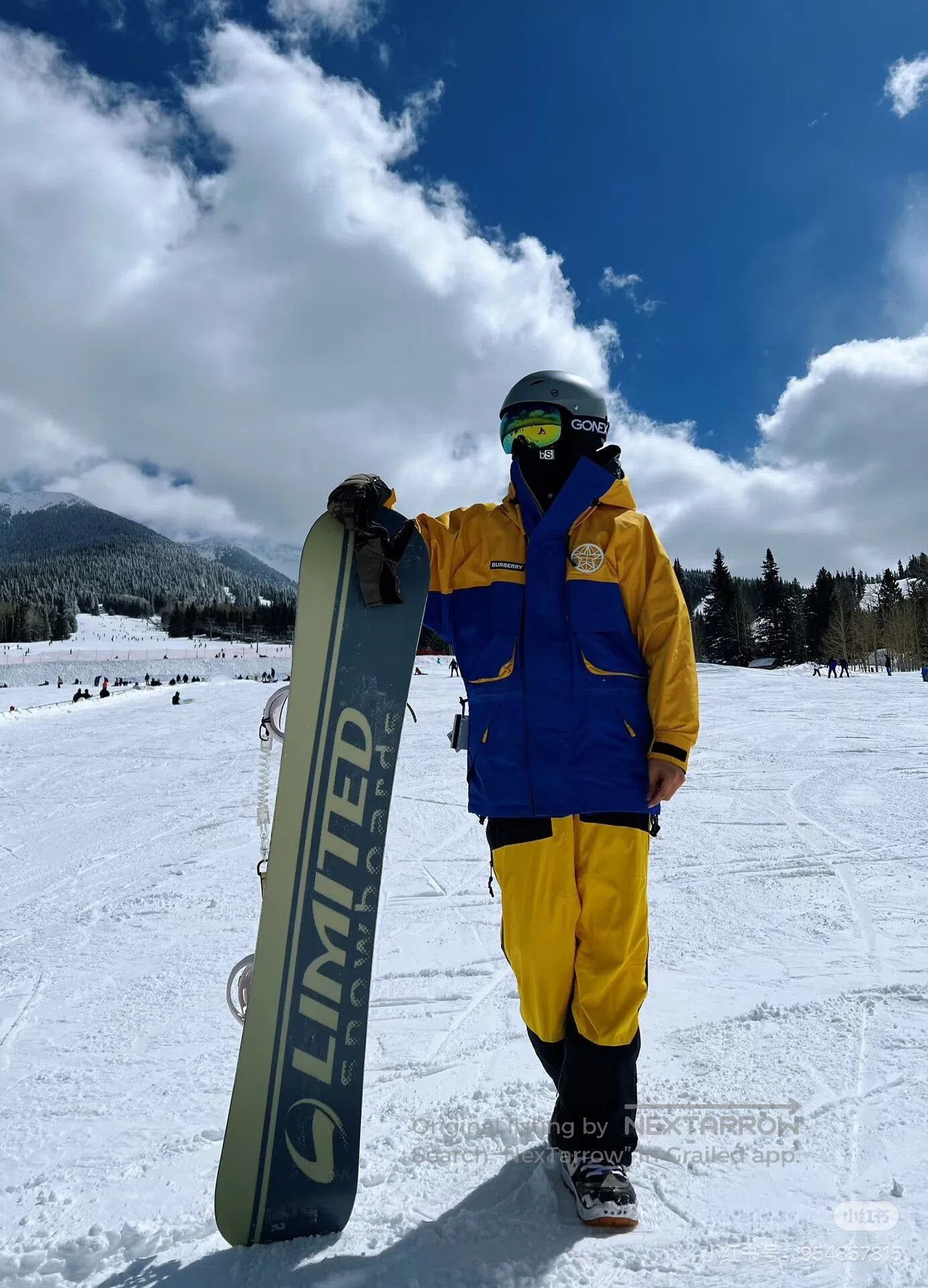 Burberry Burberry Blue Yellow Windproof Ski Jacket. Size US M / EU 48-50 / 2 - 6 Thumbnail