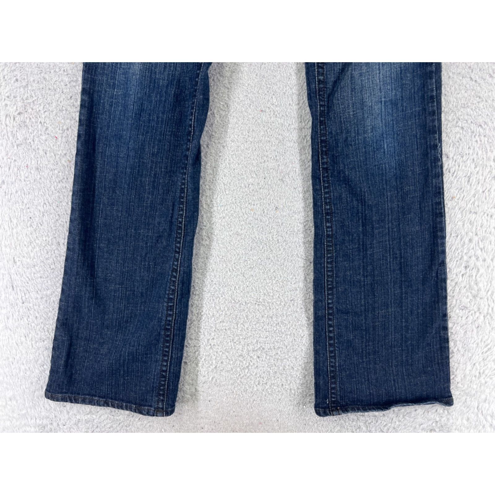 Denime Refuge Jeans Women 7 L Blue Denim Flared Low Rise Distressed Cotton 27x32 Size 28" / US 6 / IT 42 - 2 Thumbnail