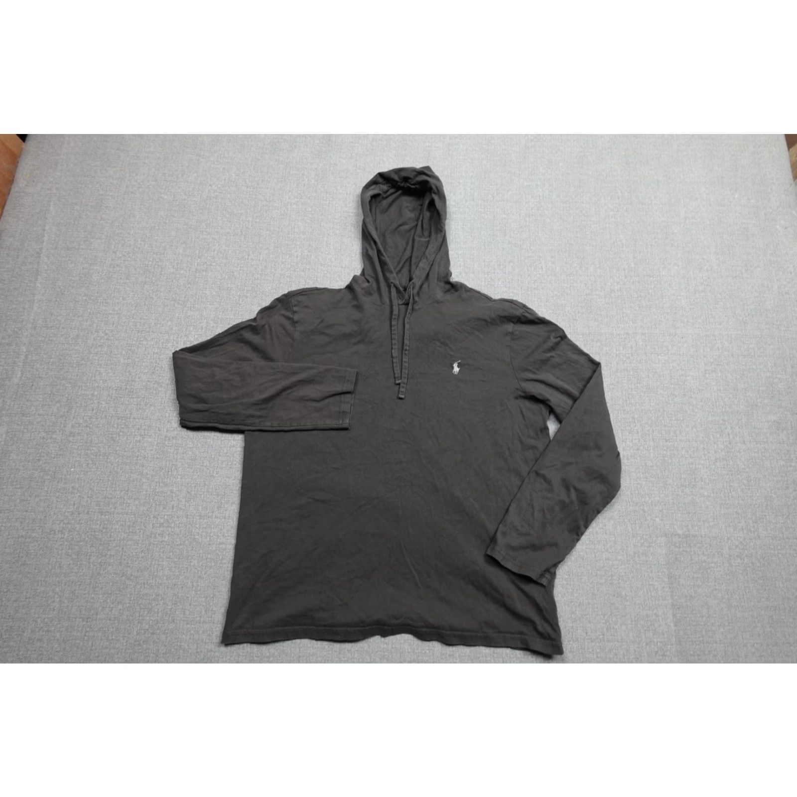Polo Ralph Lauren Polo Ralph Lauren Hoodie Mens Large Gray Lightweight Pullover Long Sleeve Logo Embroidered Size US L / EU 52-54 / 3 - 4 Thumbnail