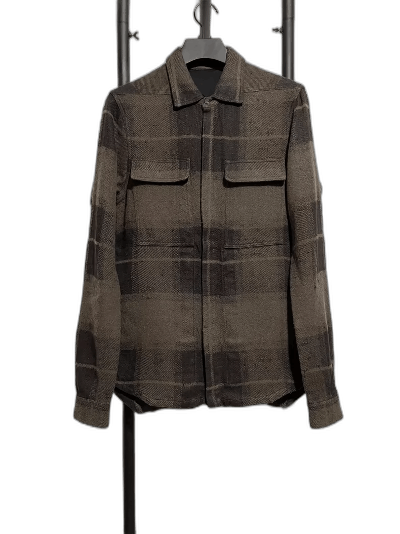 Rick Owens rick owens long sleeve plaid shirt Size US L / EU 52-54 / 3 - 1 Thumbnail