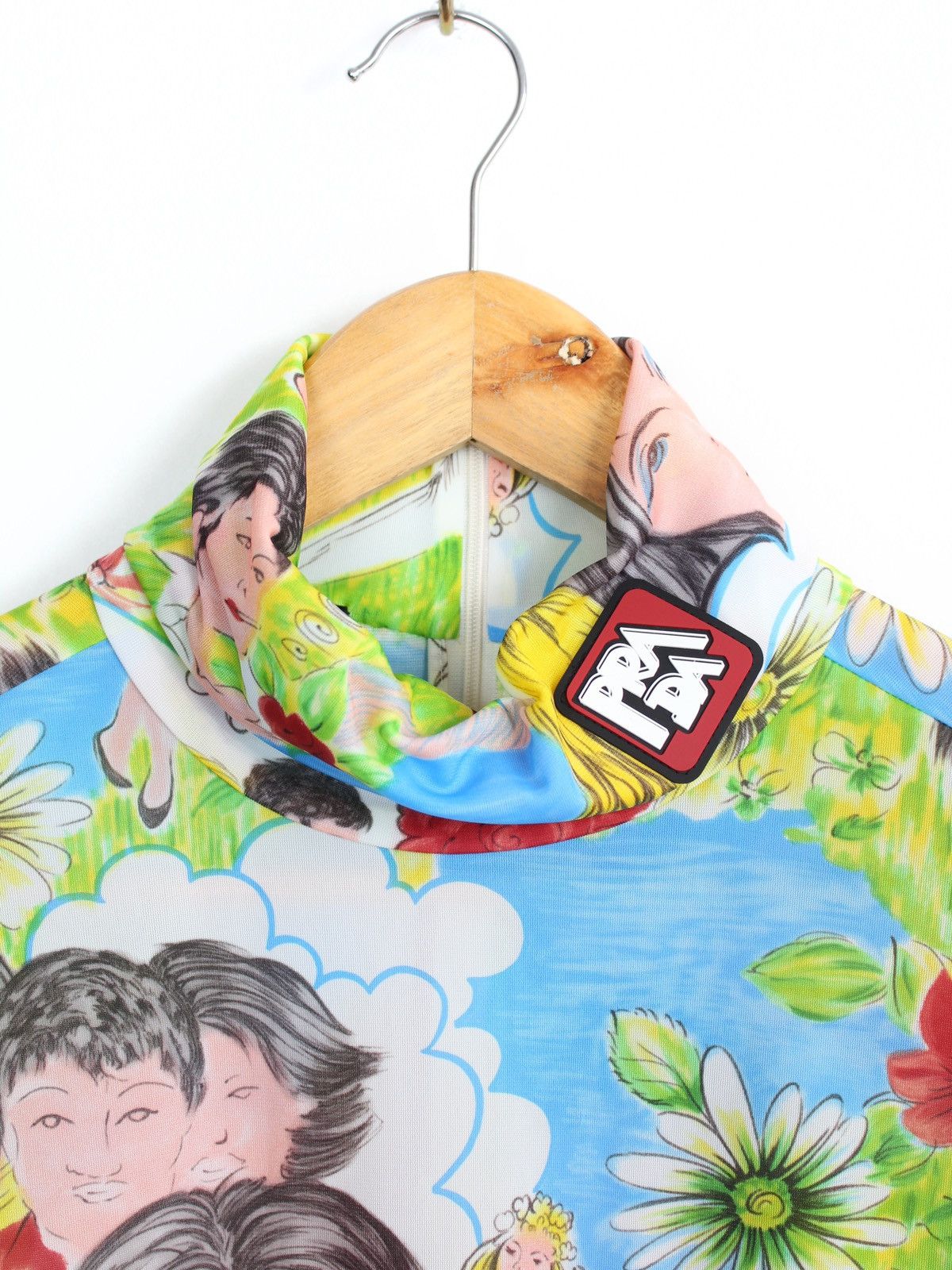 Prada Prada Ss’19 Flashback Print Turtleneck Jersey Top Longsleeve Size US XL / EU 56 / 4 - 5 Thumbnail
