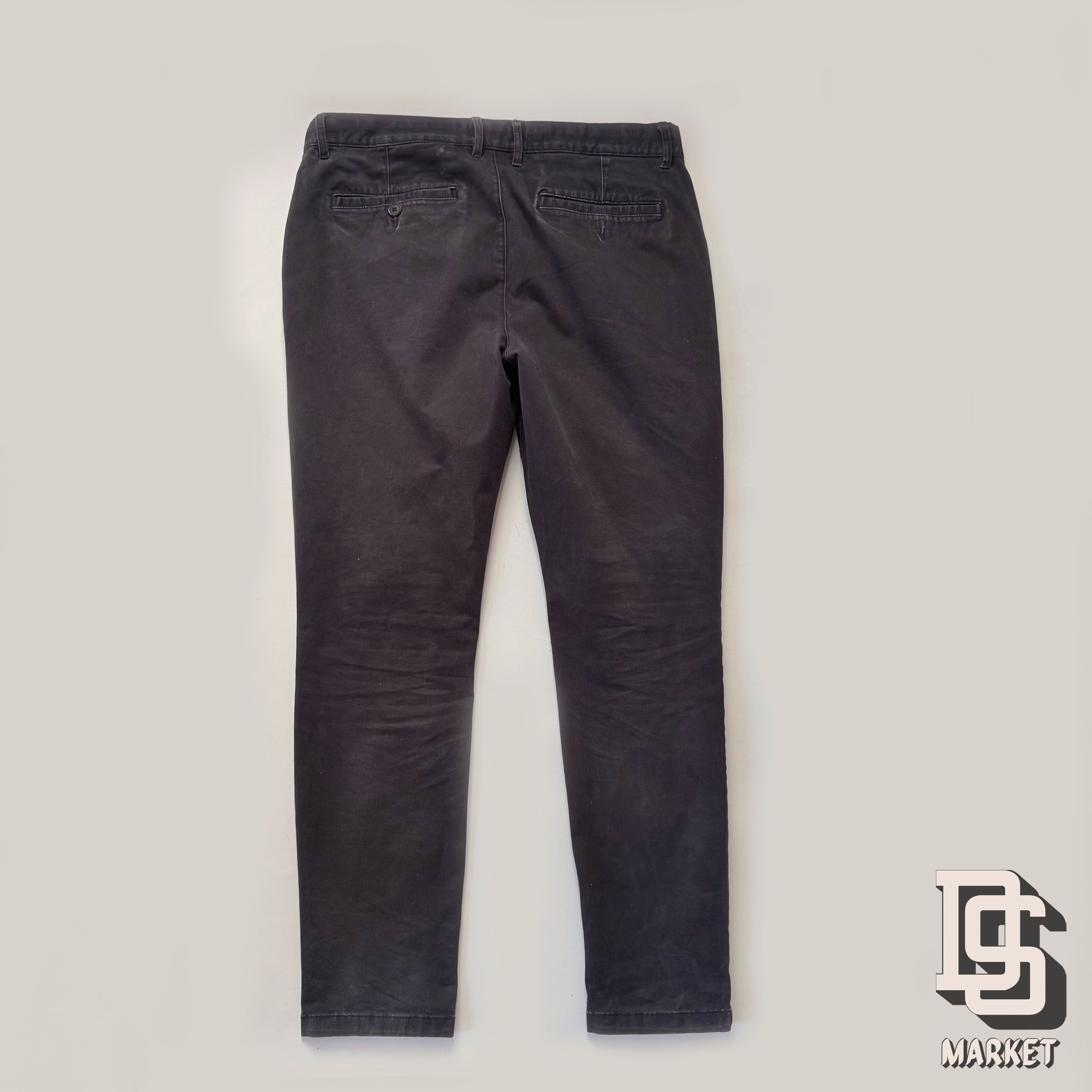 H&M H&M BLACK COTTON TROUSERS PANTS SKINNY FIT COTTON 36 X 32 Size US 36 / EU 52 - 3 Thumbnail