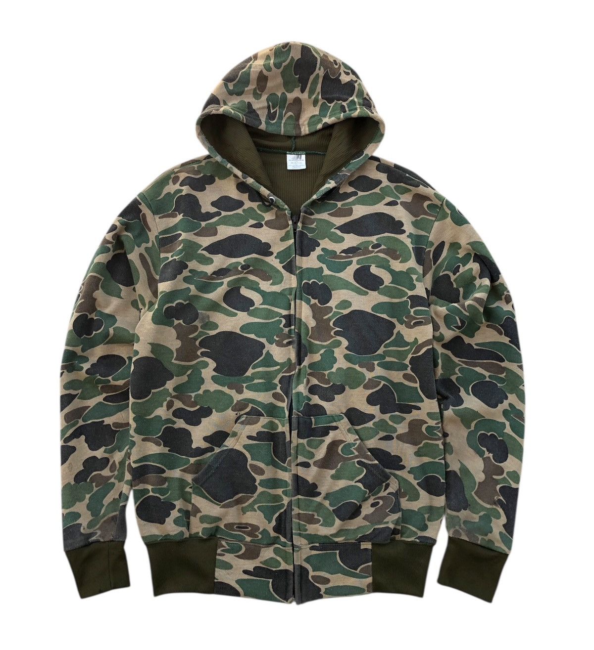 Vintage VINTAGE 70's DUCK CAMOUFLAGE FULL ZIPPER AMERICAN SPORTSWEAR Size US L / EU 52-54 / 3 - 2 Thumbnail