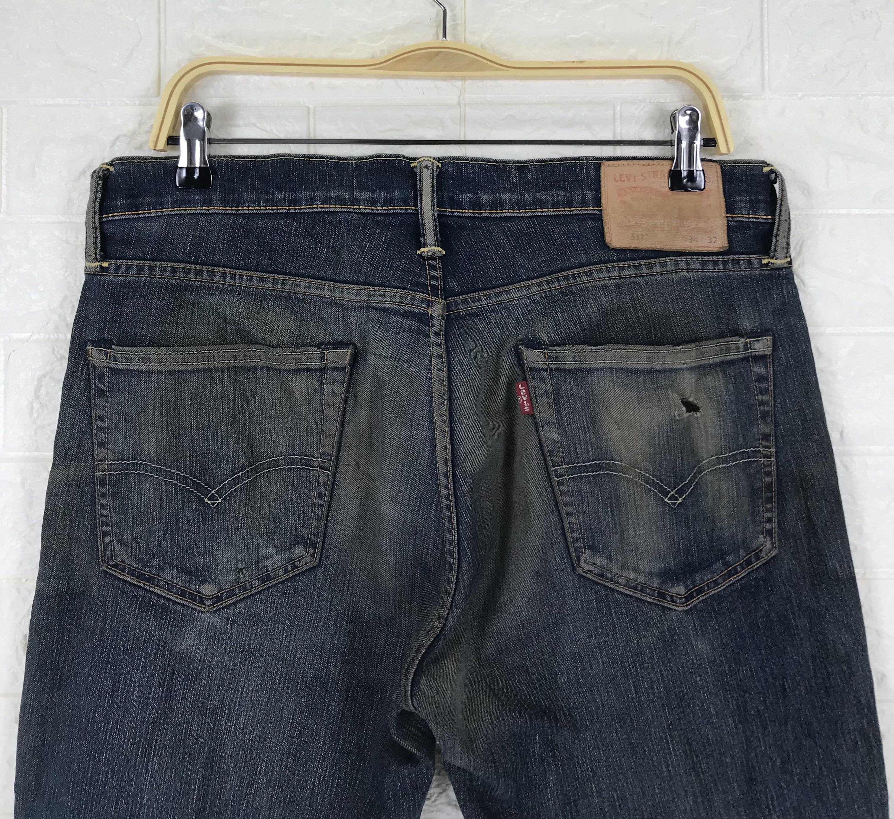 Levi's Vintage Levi's 511 Slim Cut Jeans Distressed Denim Size US 34 / EU 50 - 6 Thumbnail