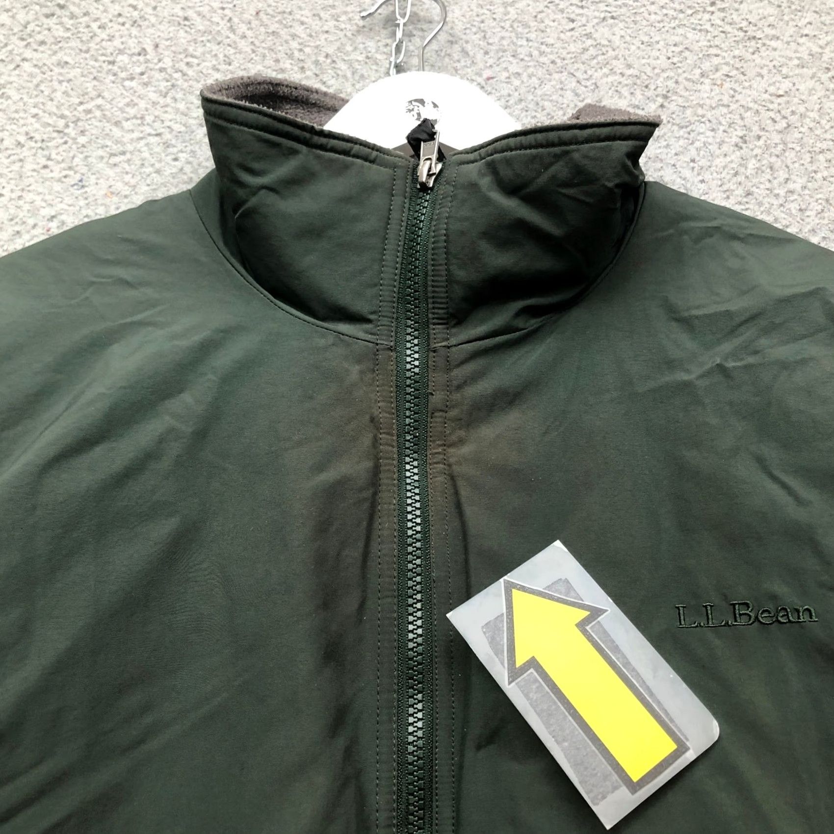 Vintage LL Bean Fleece Lined Nylon Bomber Jacket Mens XL Green Wind Water Resistant Zip Full Zip Pockets Size US XL / EU 56 / 4 - 6 Thumbnail