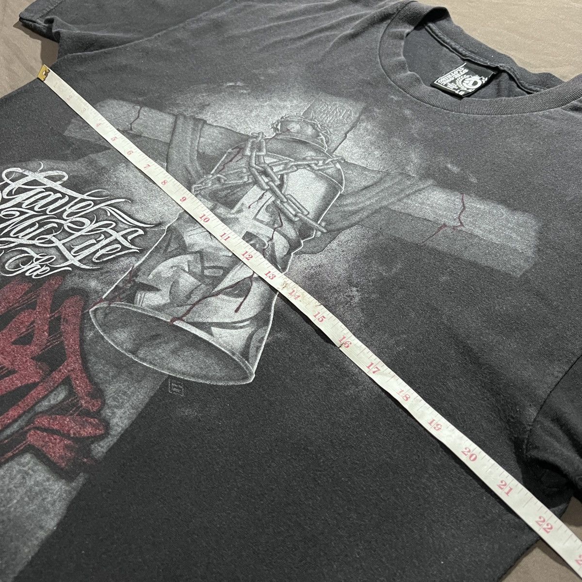 Vintage Y2K The cross God Jesus Bible Tee Graphic Streetwear Size US L / EU 52-54 / 3 - 8 Thumbnail