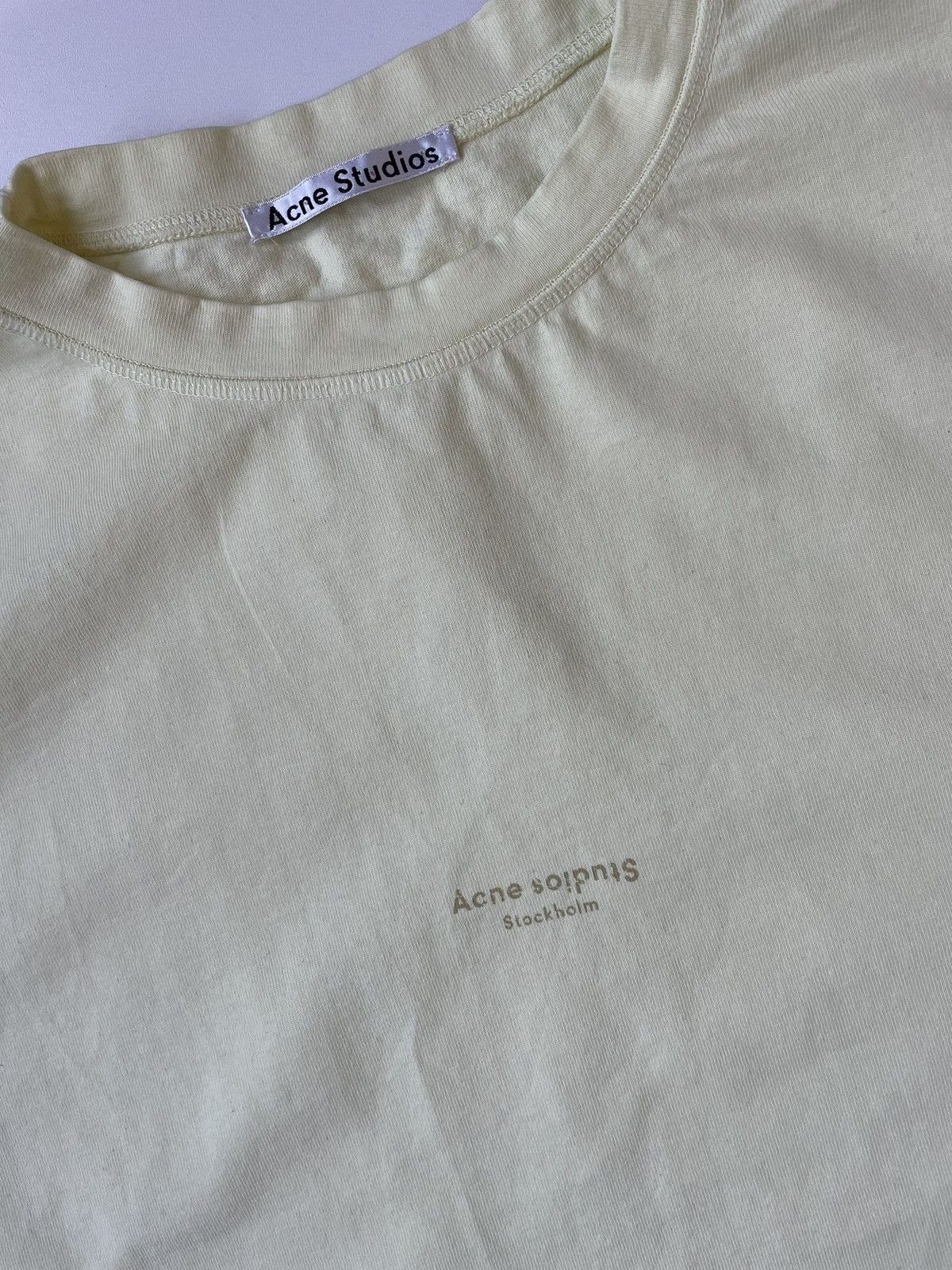 Acne Studios Acne Studios Acne Studios Joupa Logo T-Shirt Dress Yellow Size XS / US 0-2 / IT 36-38 - 3 Thumbnail