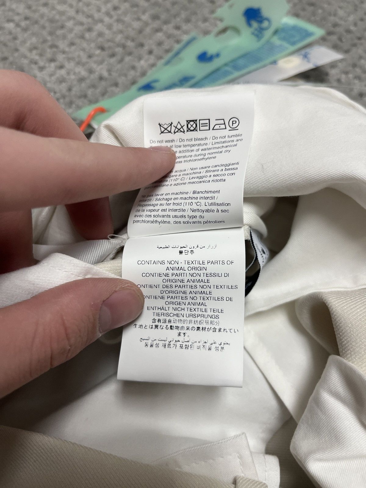 Off-White Ivory No Color Pap Drill Slim Pant Size 46L - 3 Thumbnail
