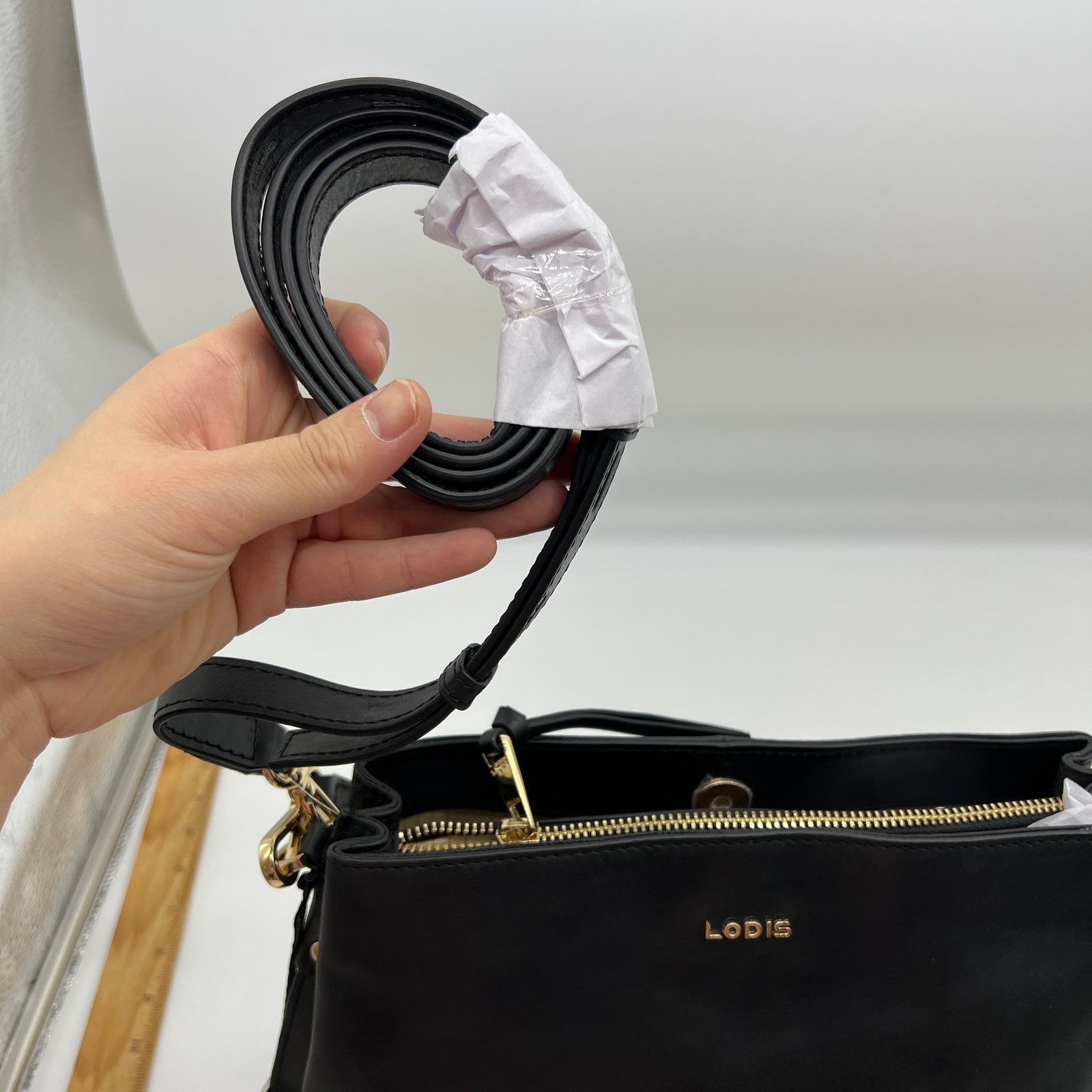 Other LODIS Womens Purse Glazed Leather Darcy Shoulder Size ONE SIZE - 13 Thumbnail