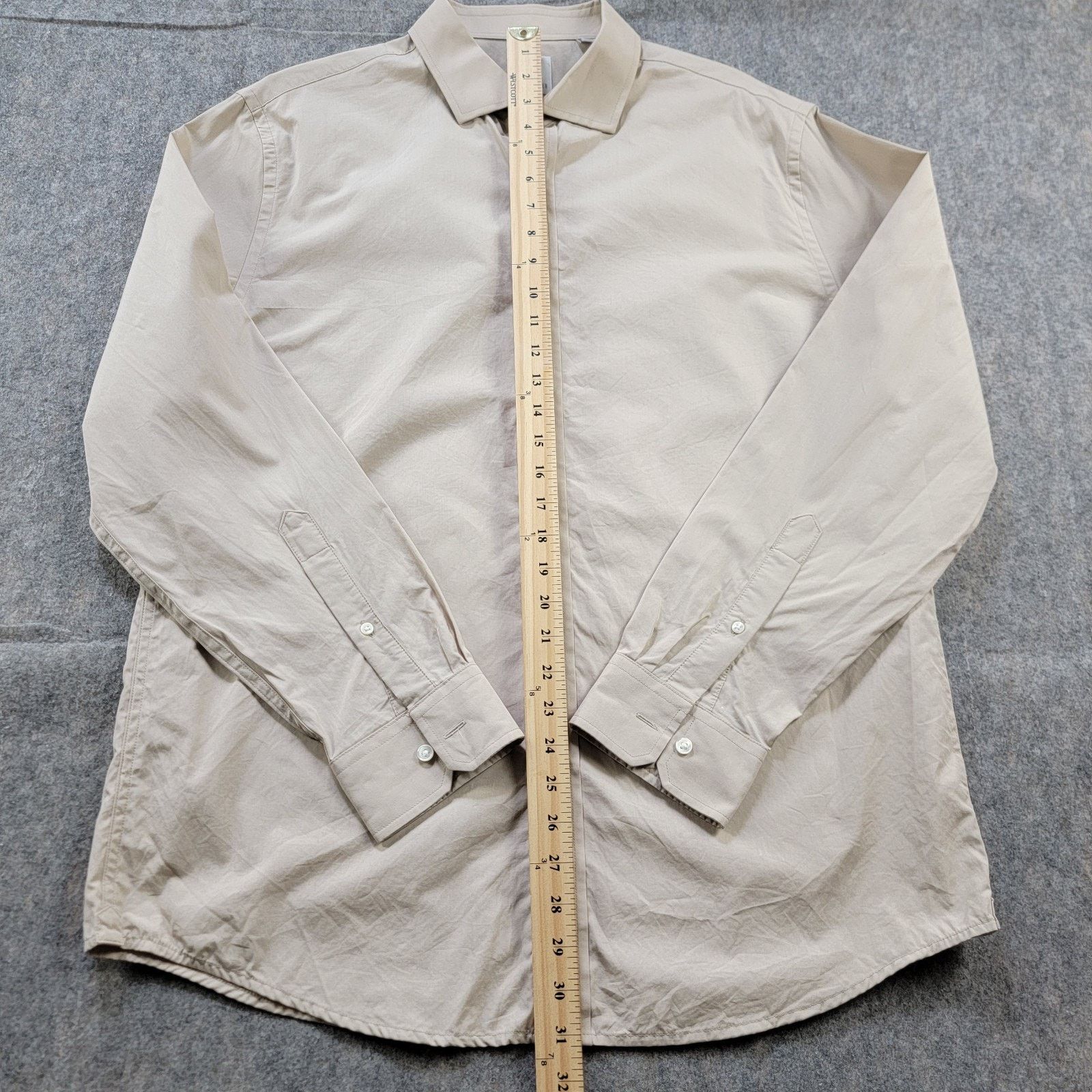 Todd Snyder Thomas Mason x Todd Snyder Button Up Dress Shirt 18.5 Cream Size US XL / EU 56 / 4 - 5 Thumbnail