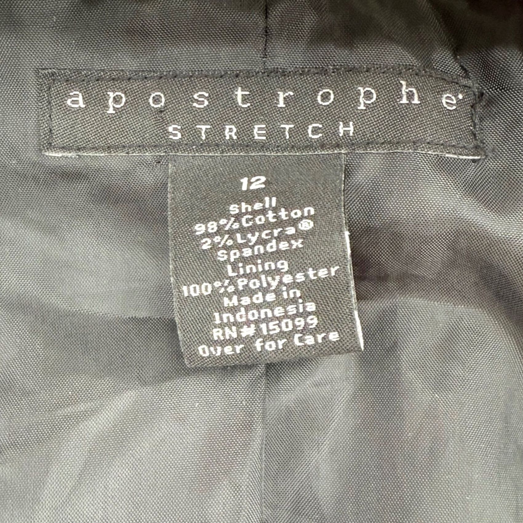 Vintage Apostrophe Blazer Women's Black Floral Print Stretch Knit Single-Breasted Size 12 Blazer, Business Casual, Workwear, Party/Cocktail Size XL / US 12-14 / IT 48-50 - 3 Thumbnail
