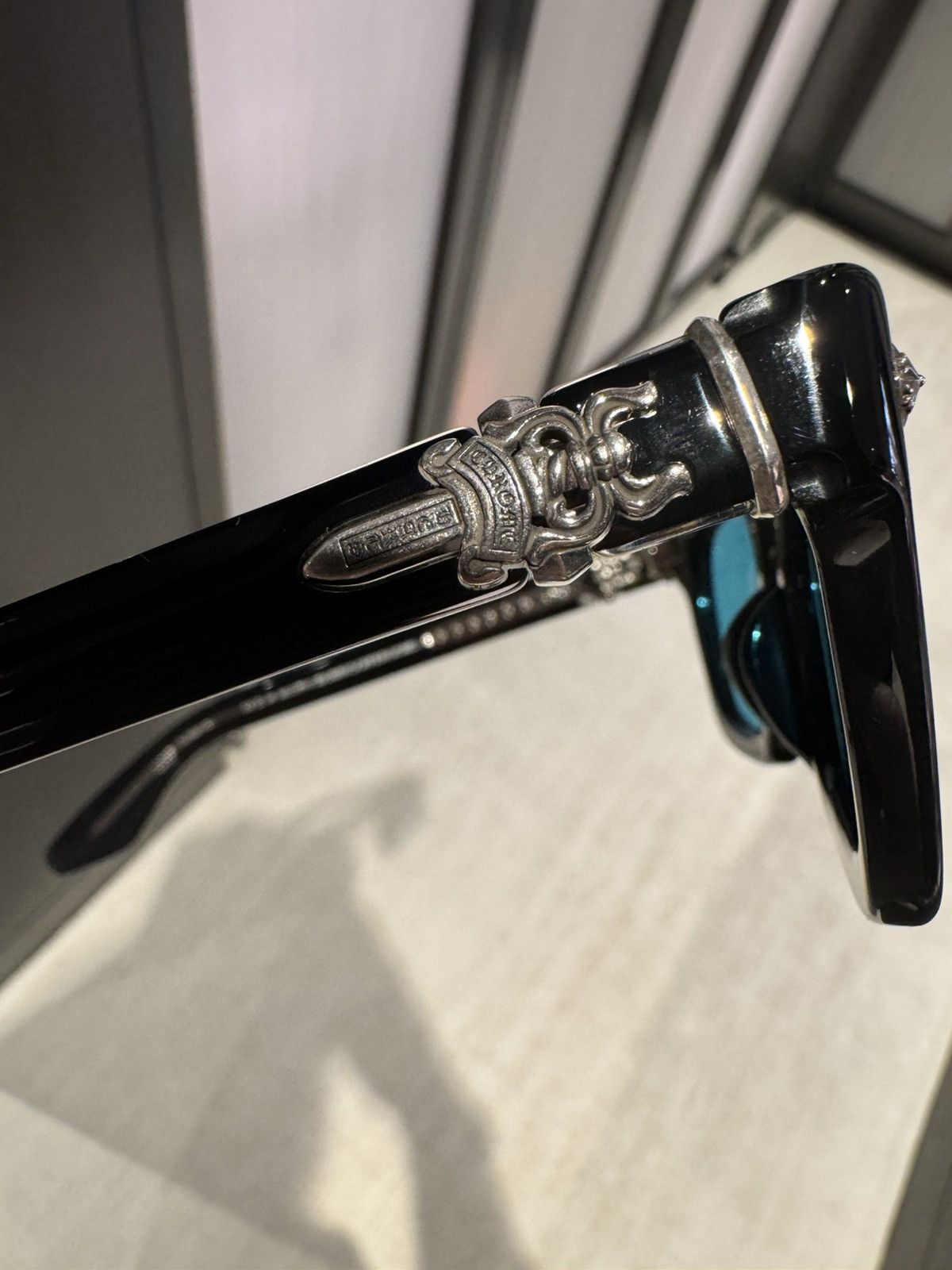 Chrome Hearts CH Donnysoffergism Sunglasses (Black/Aquamarine) Size ONE SIZE - 18 Thumbnail