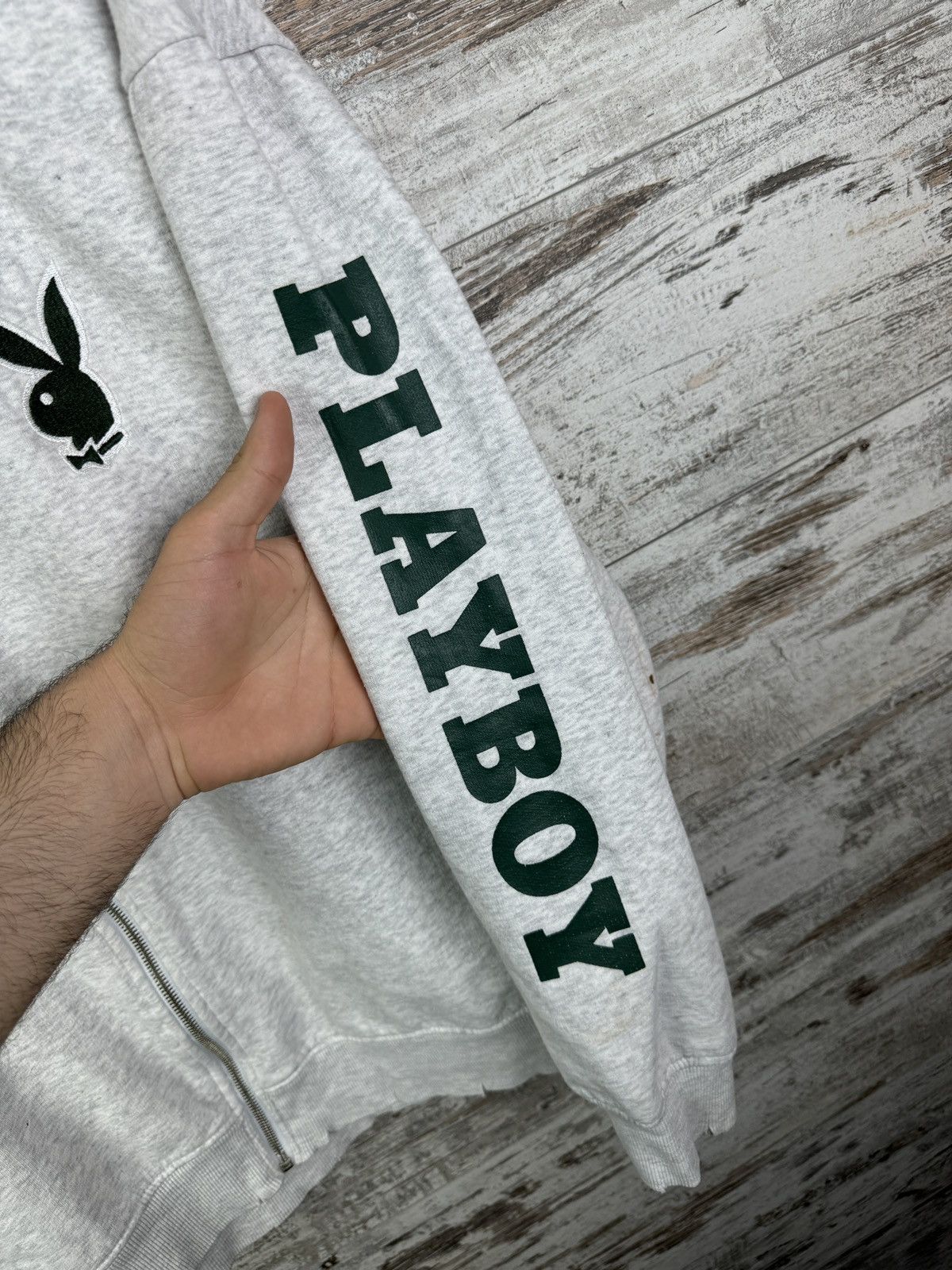 Japanese Brand Mens Vintage Playboy zip hoodie big logo jacket sweatshirt Size US S / EU 44-46 / 1 - 7 Thumbnail